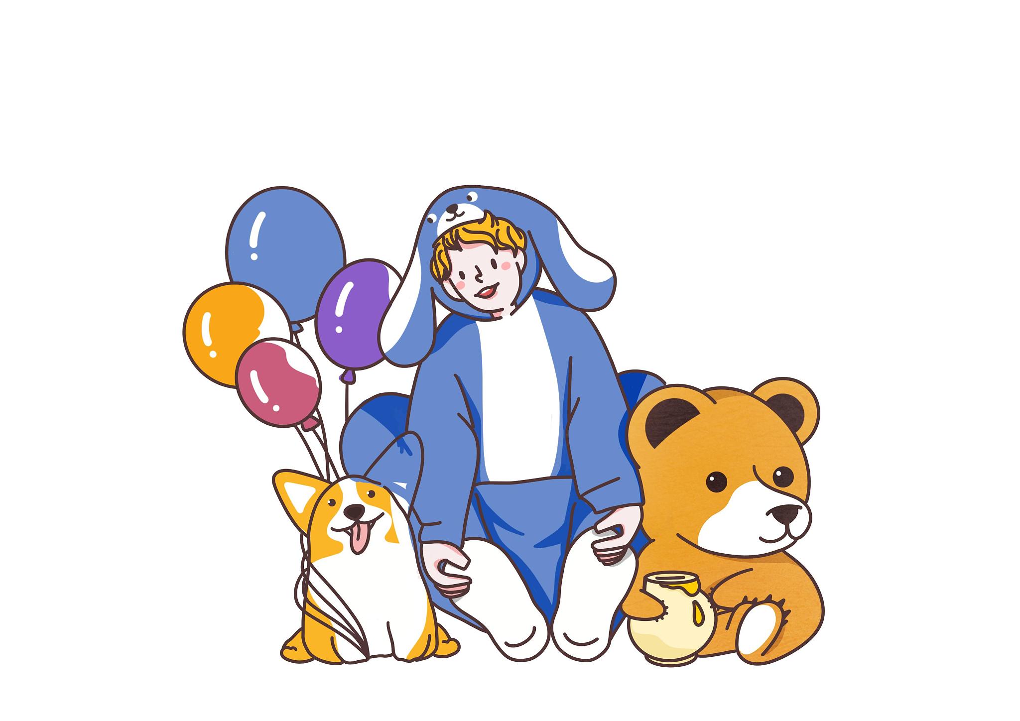 穿睡衣的男生
