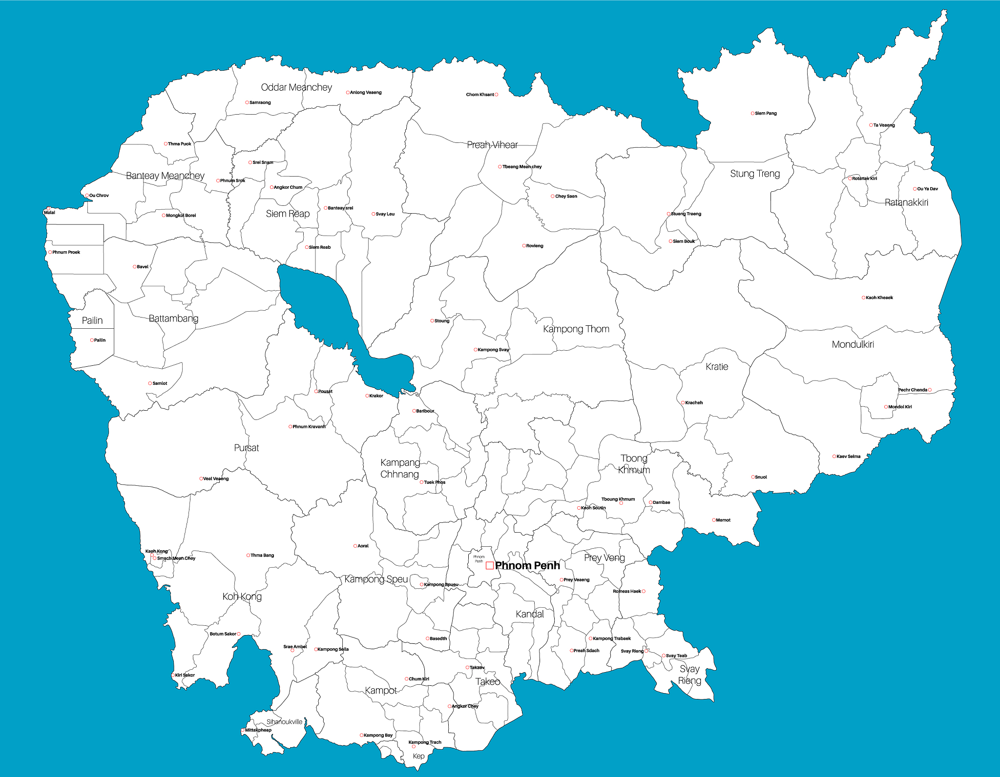 detailed map cambodia