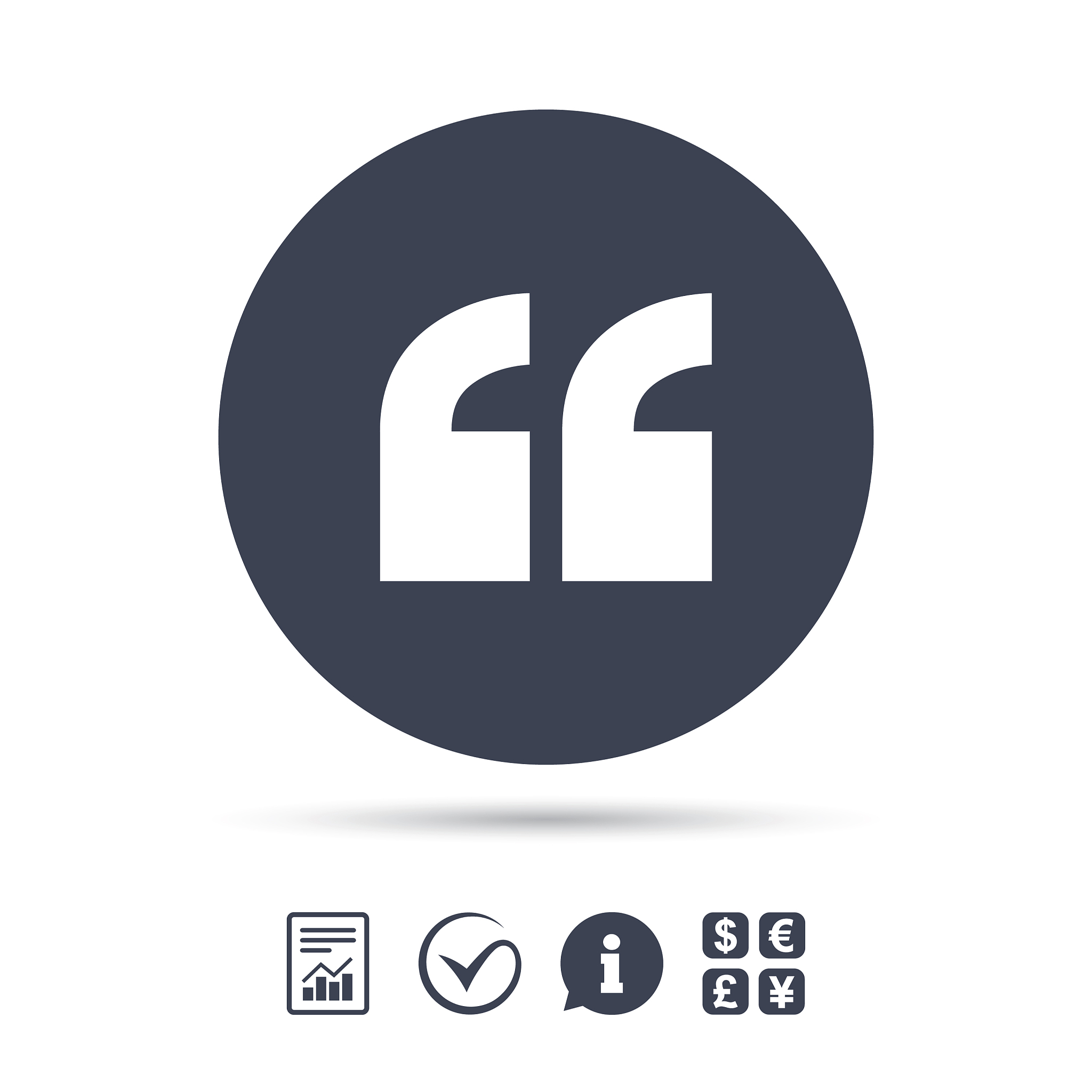 quote sign icon quotation mark symbol