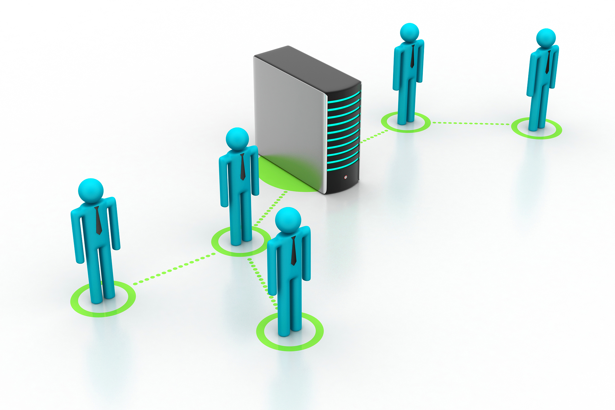 3d people connect with server