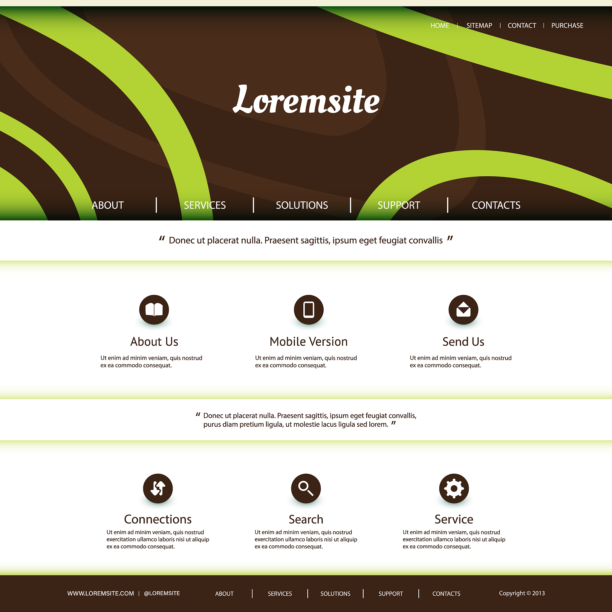 one page website template