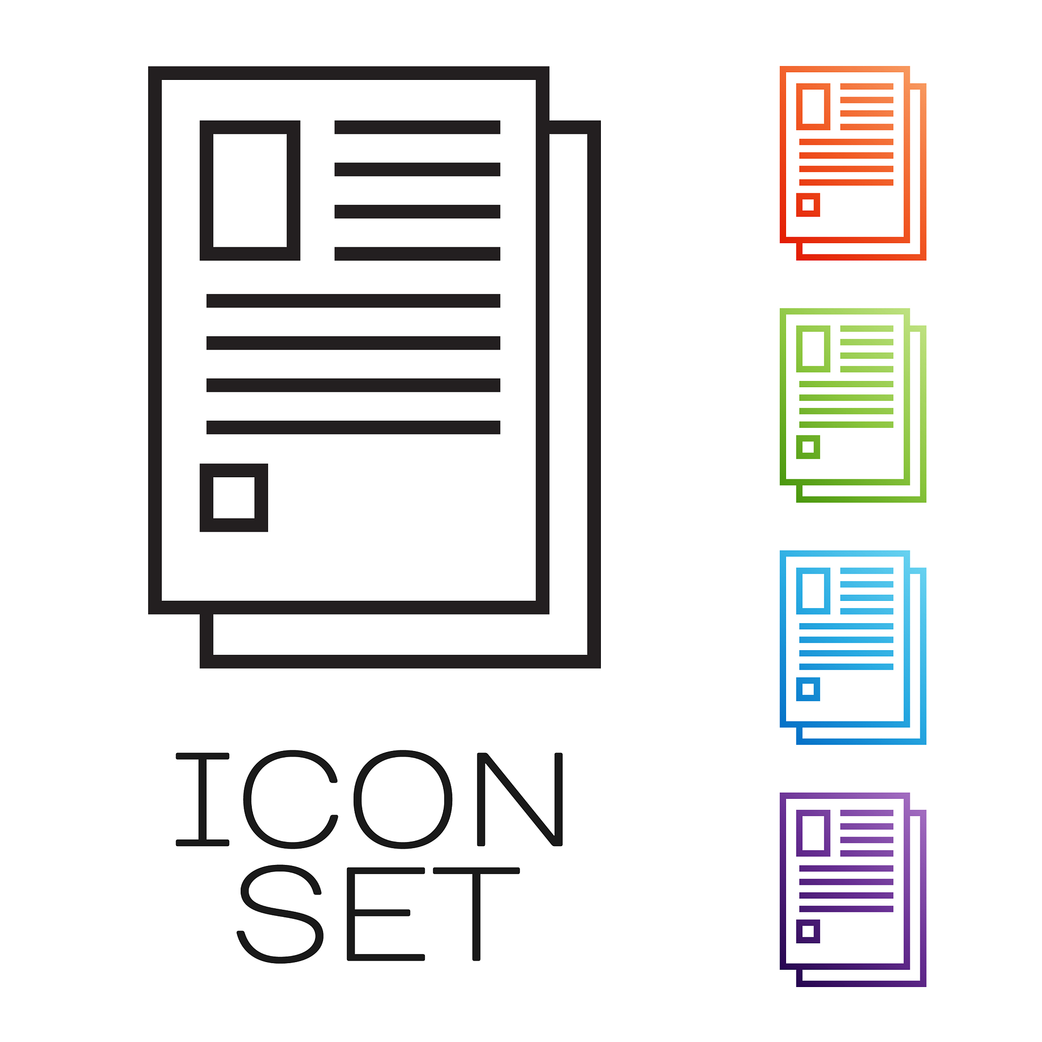 black line file document icon isolated on white