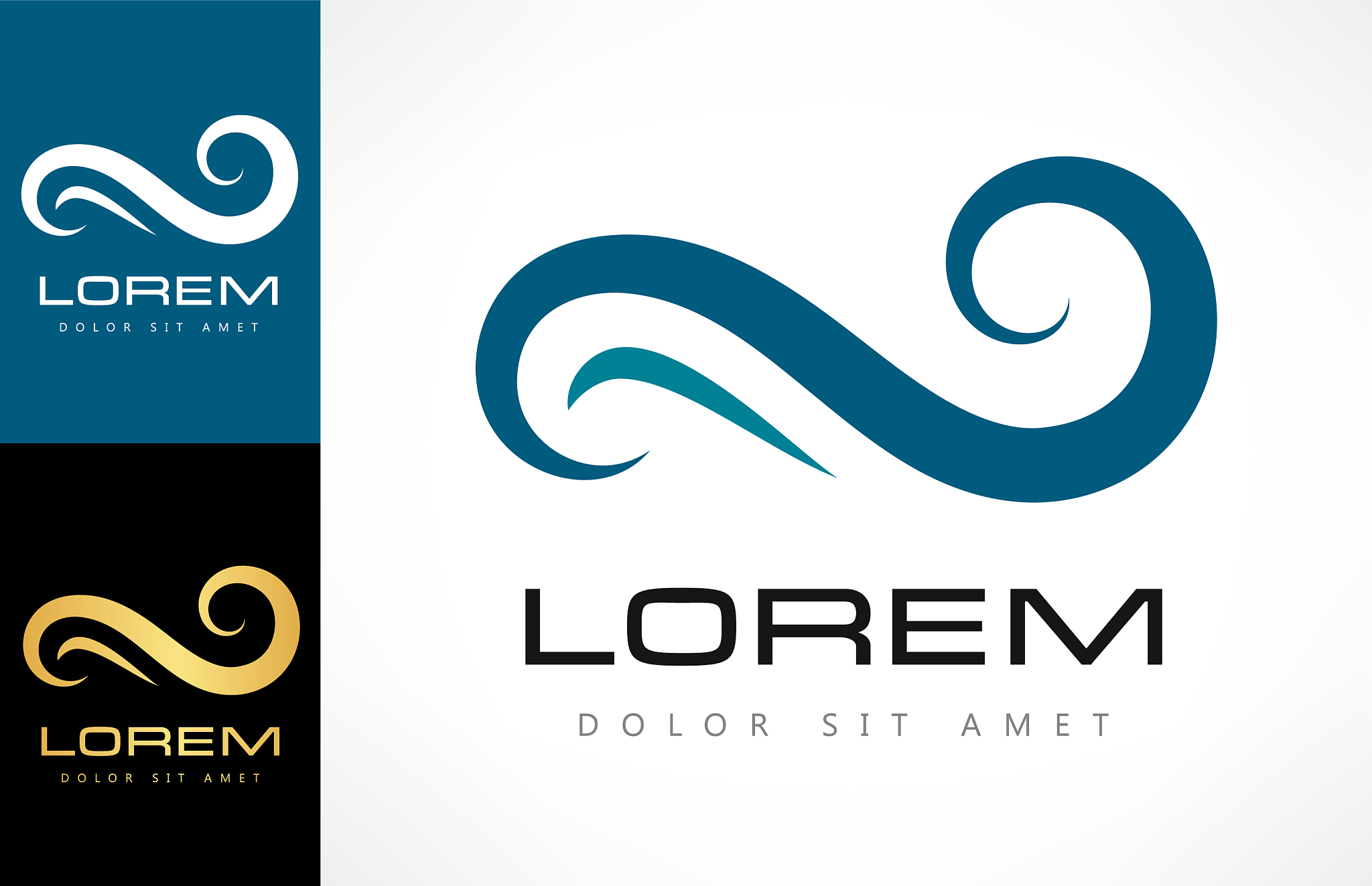wave logo water design