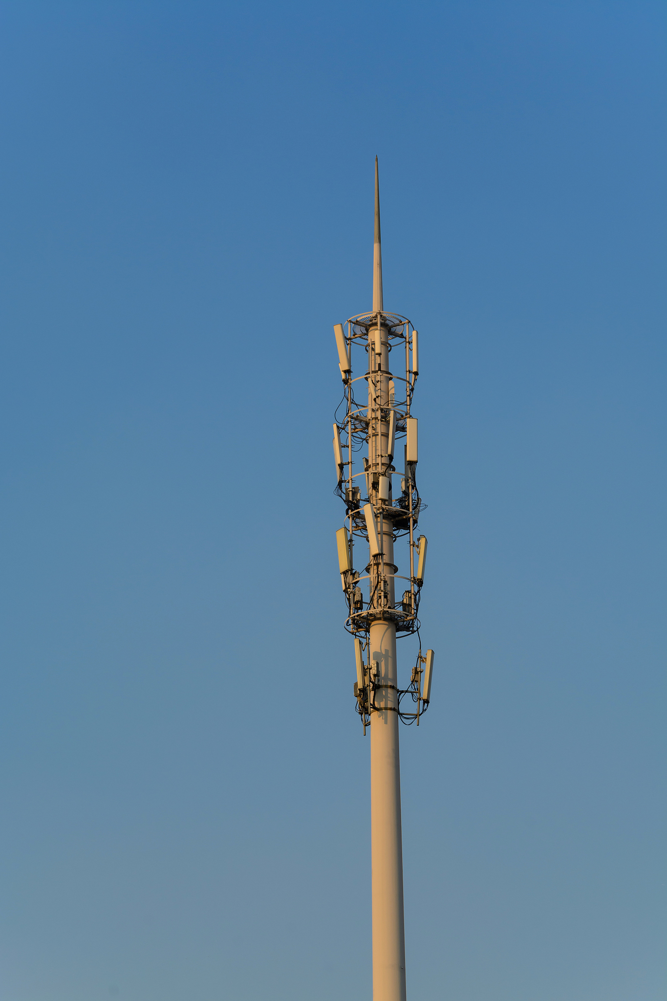 antenna tower of communication with blue sky
