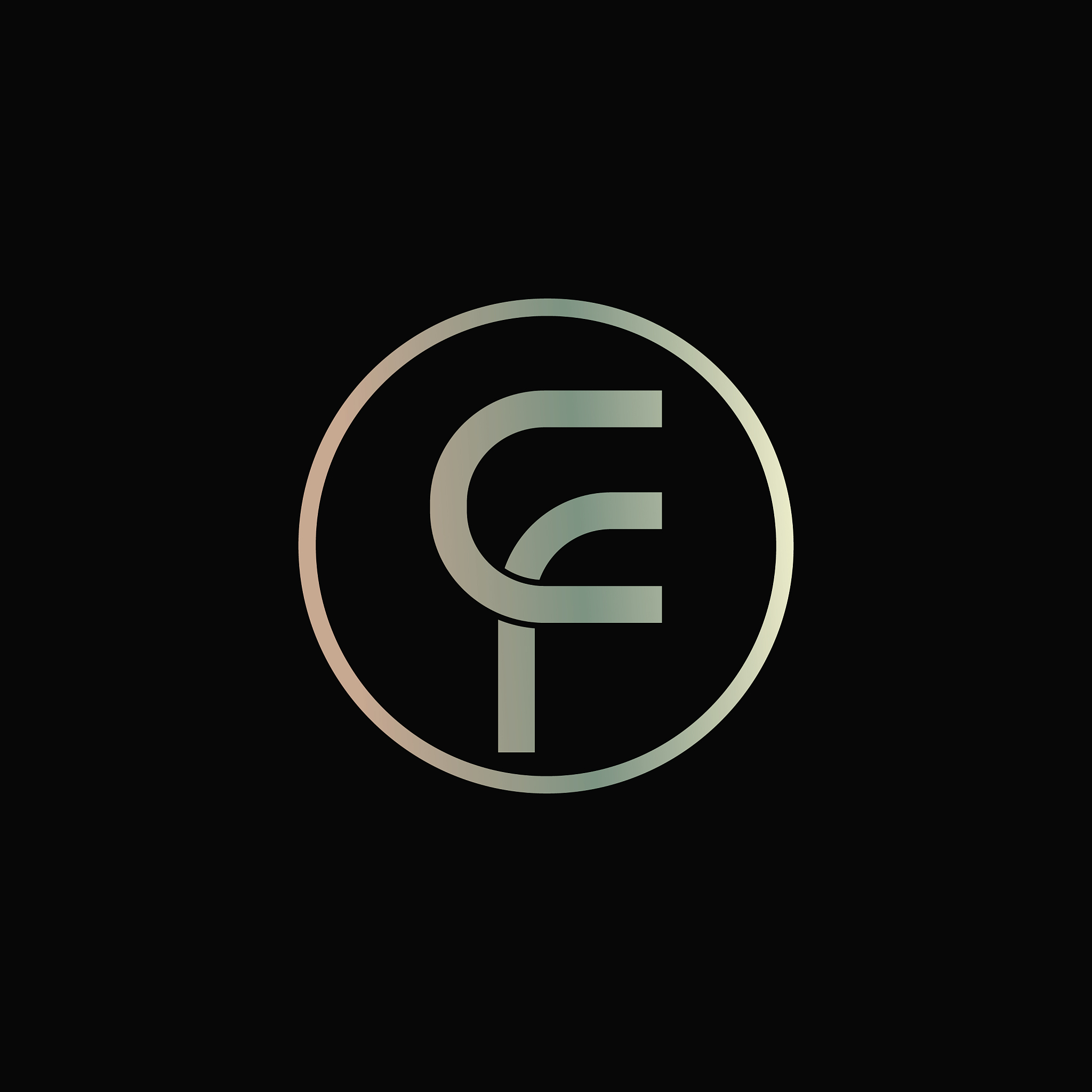 letter cf design logo
