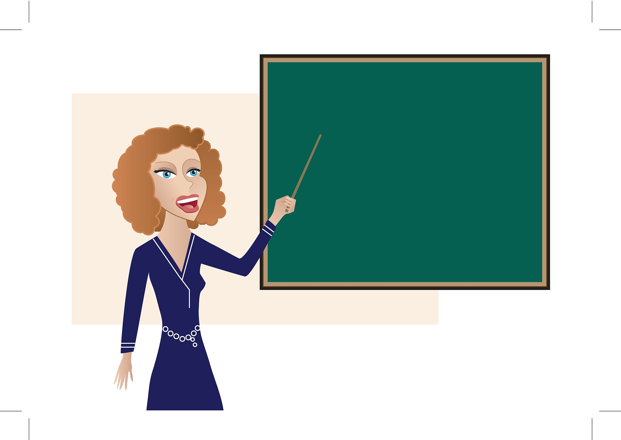 teacher at the blackboard
