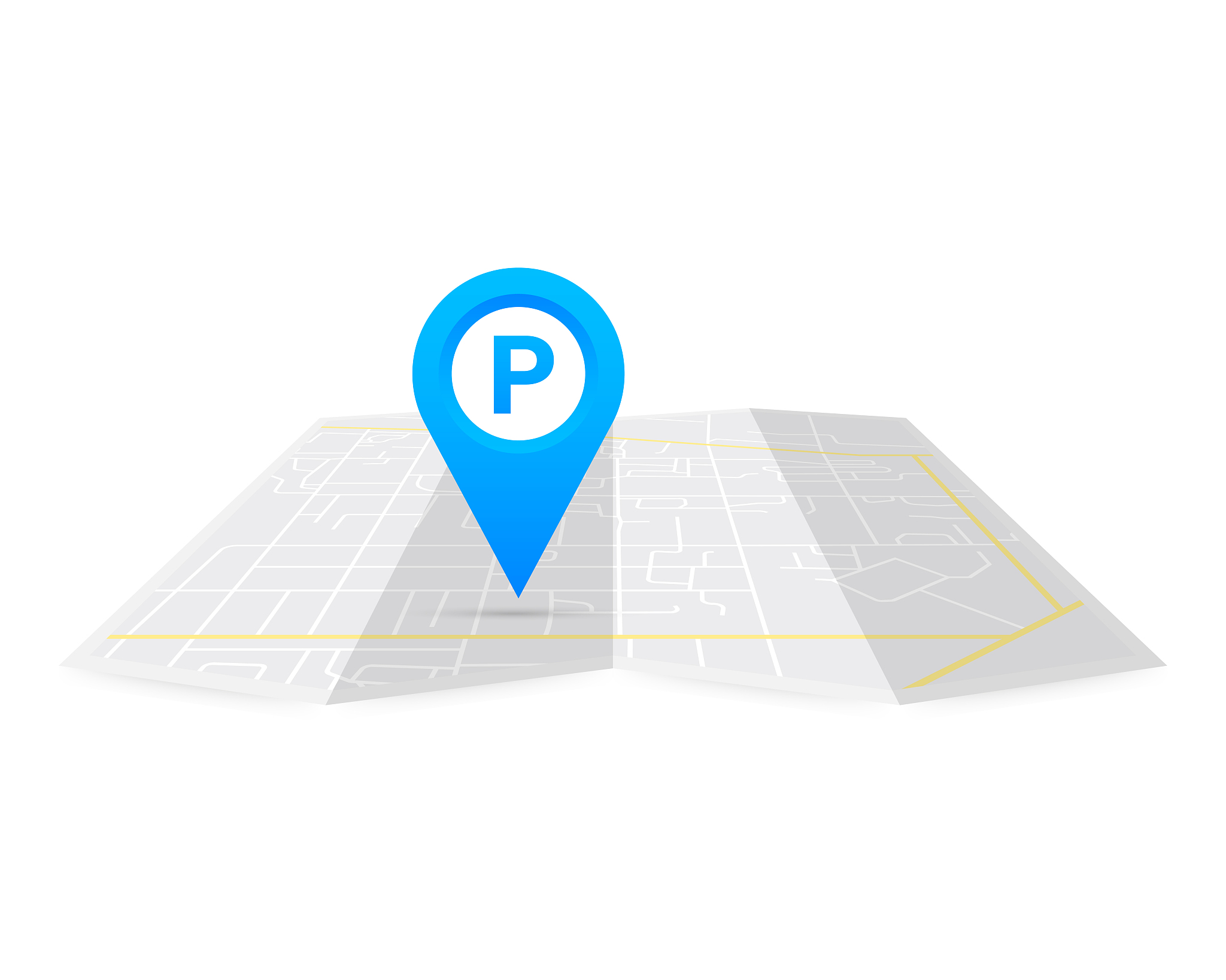 parking pinpoint blue on map. parking map point sign. vector sto