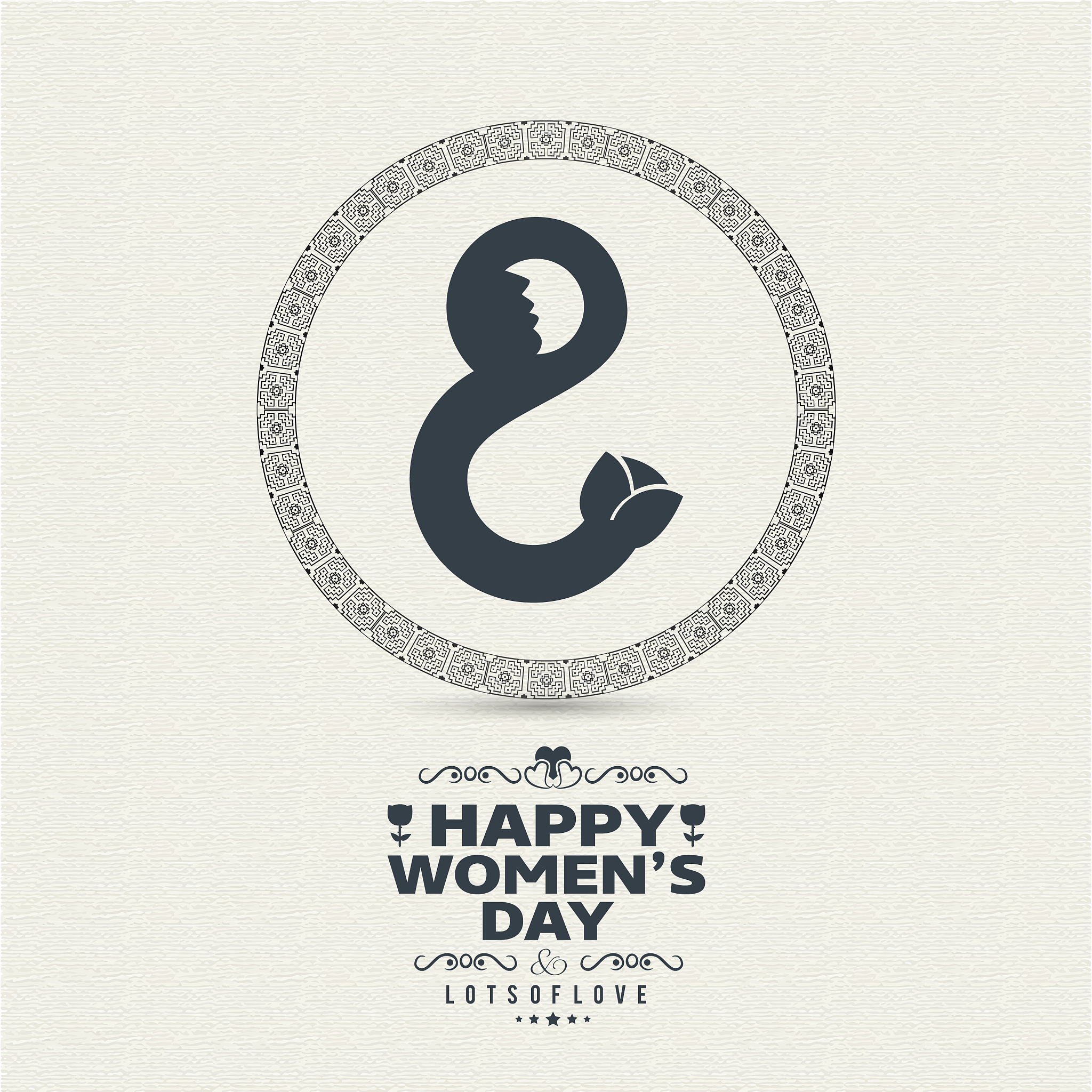 happy womens day design with white background