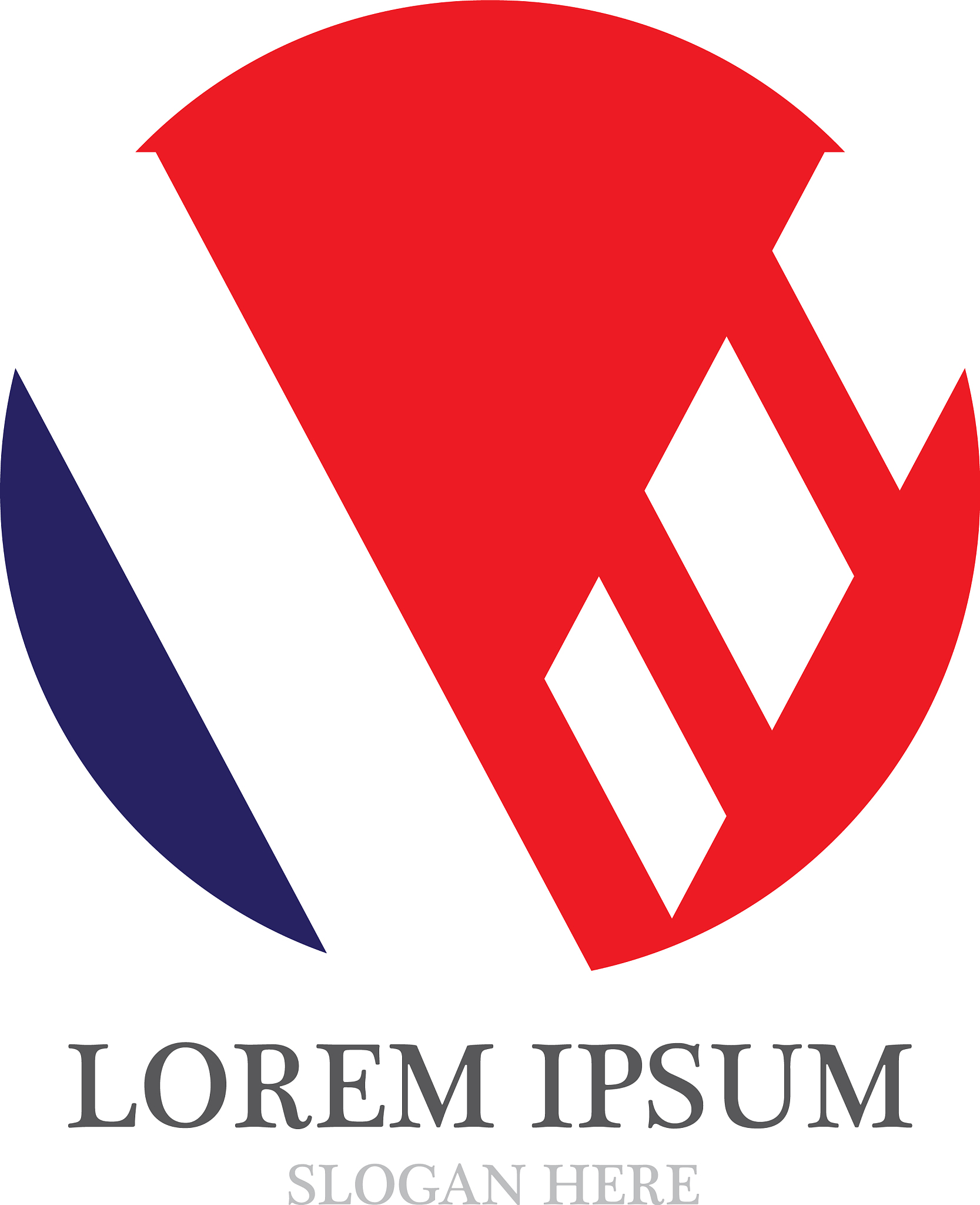 v logo template icon