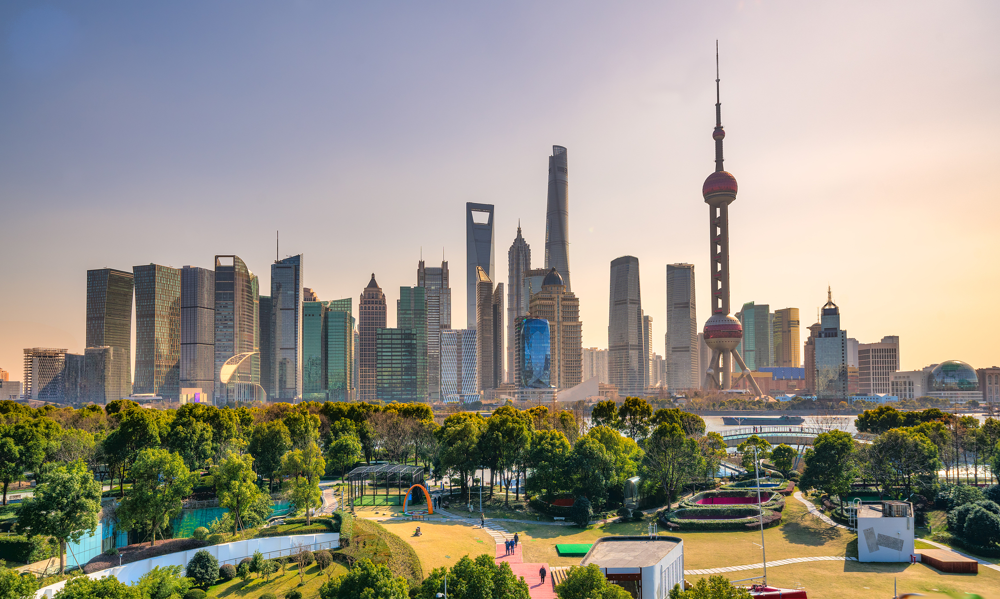 shanghai skyline, china