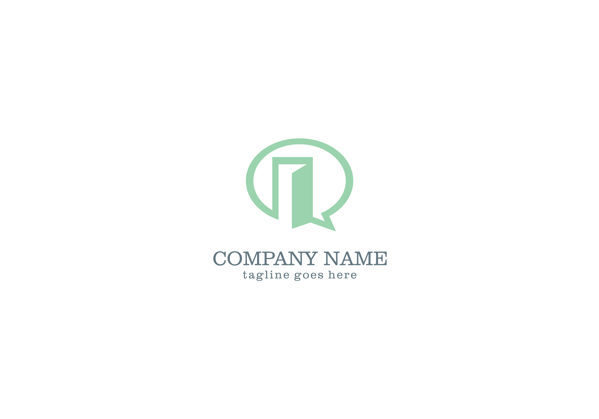 chat open door logo design
