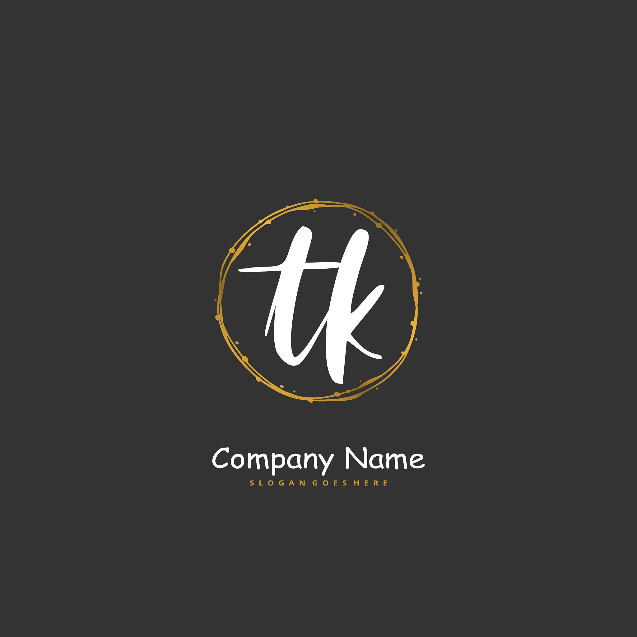 t k tk initial handwriting and signature logo