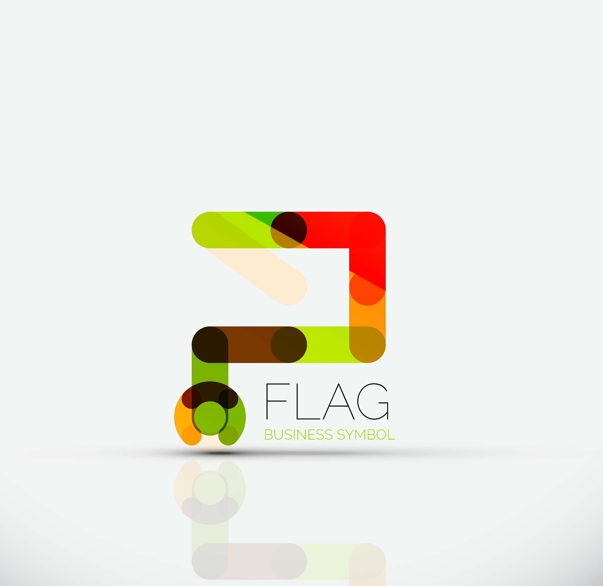 logo flag abstract linear geometric business icon