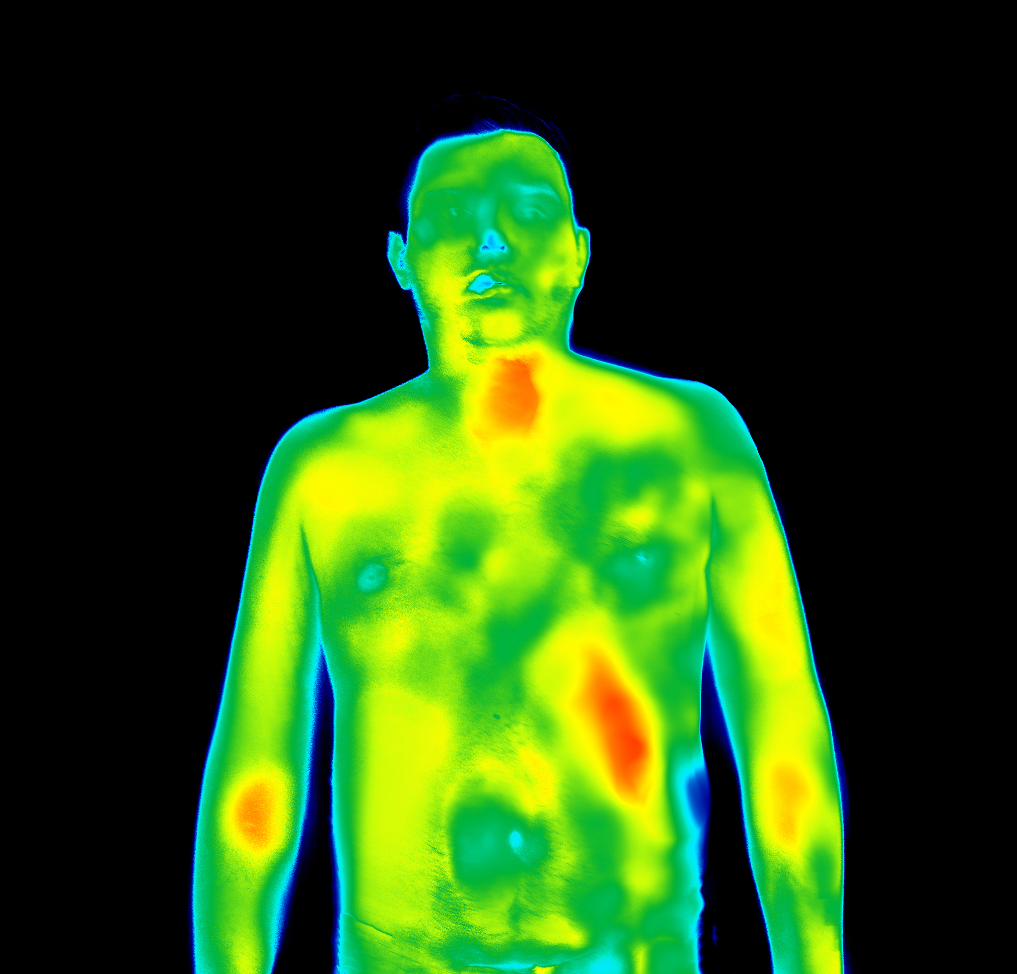 Please polish the following paragraph according to the style of SCI journalsDuring the fire test the infrared thermography monitored the temperature of the outer surface of ceiling including the concr