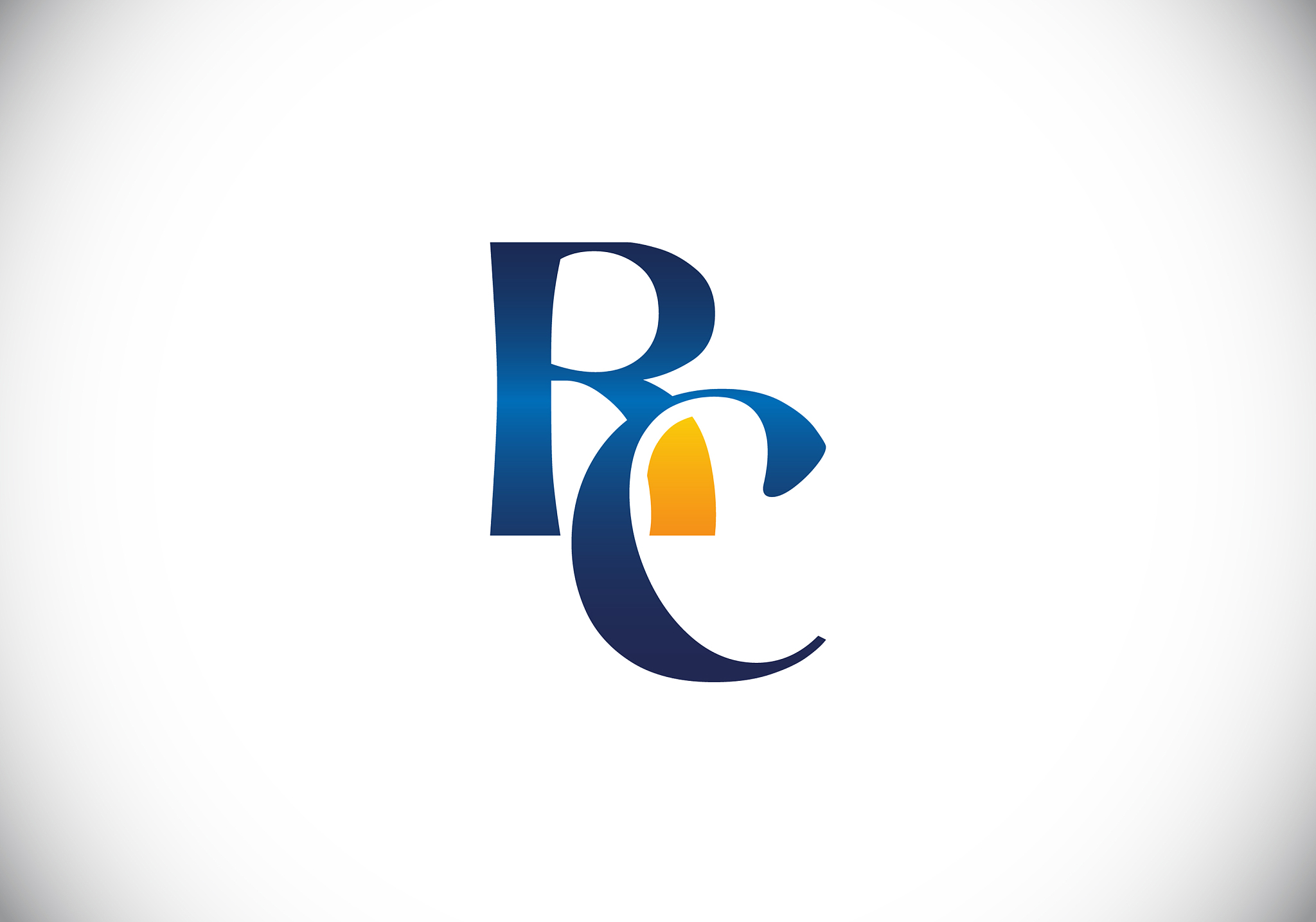 initial monogram letter r c logo design template
