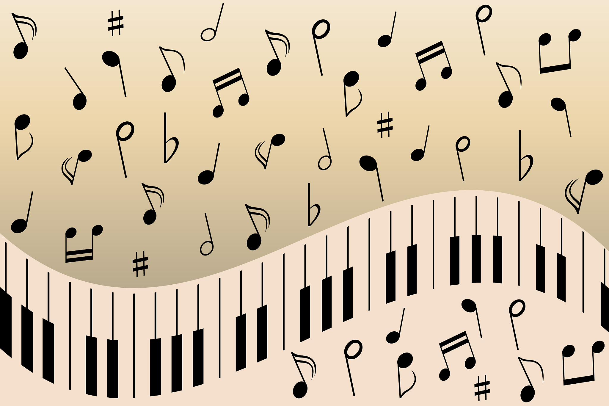 music notes piano