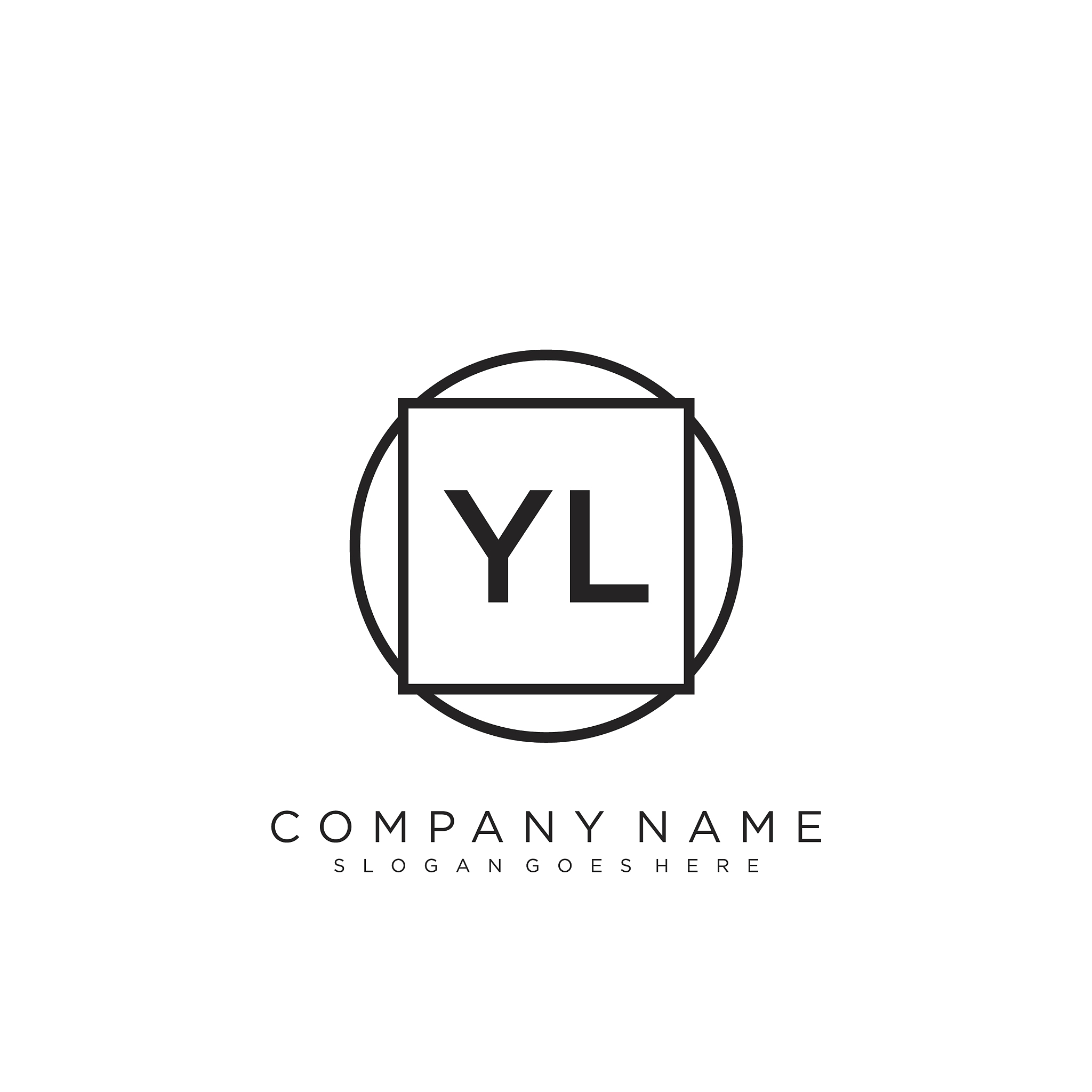 yl initial handwriting logo design