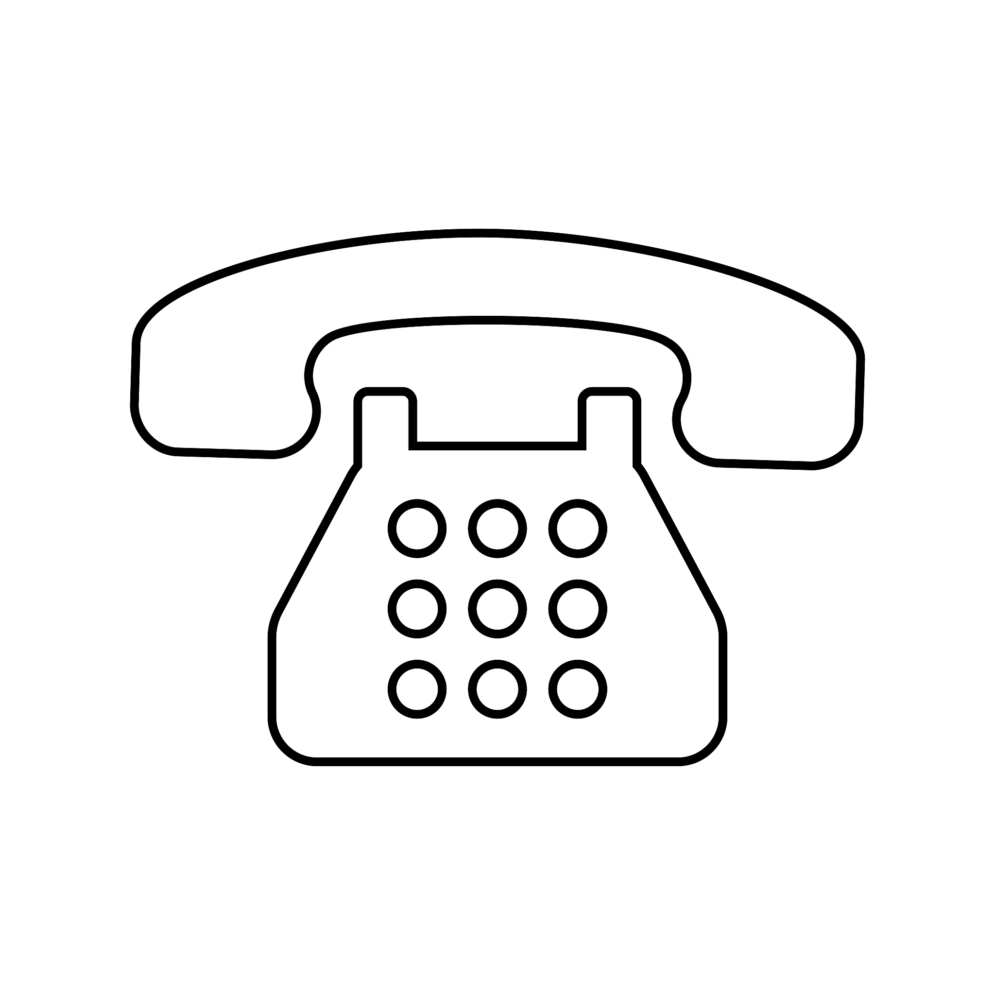 telephone outline icon, communication, contact