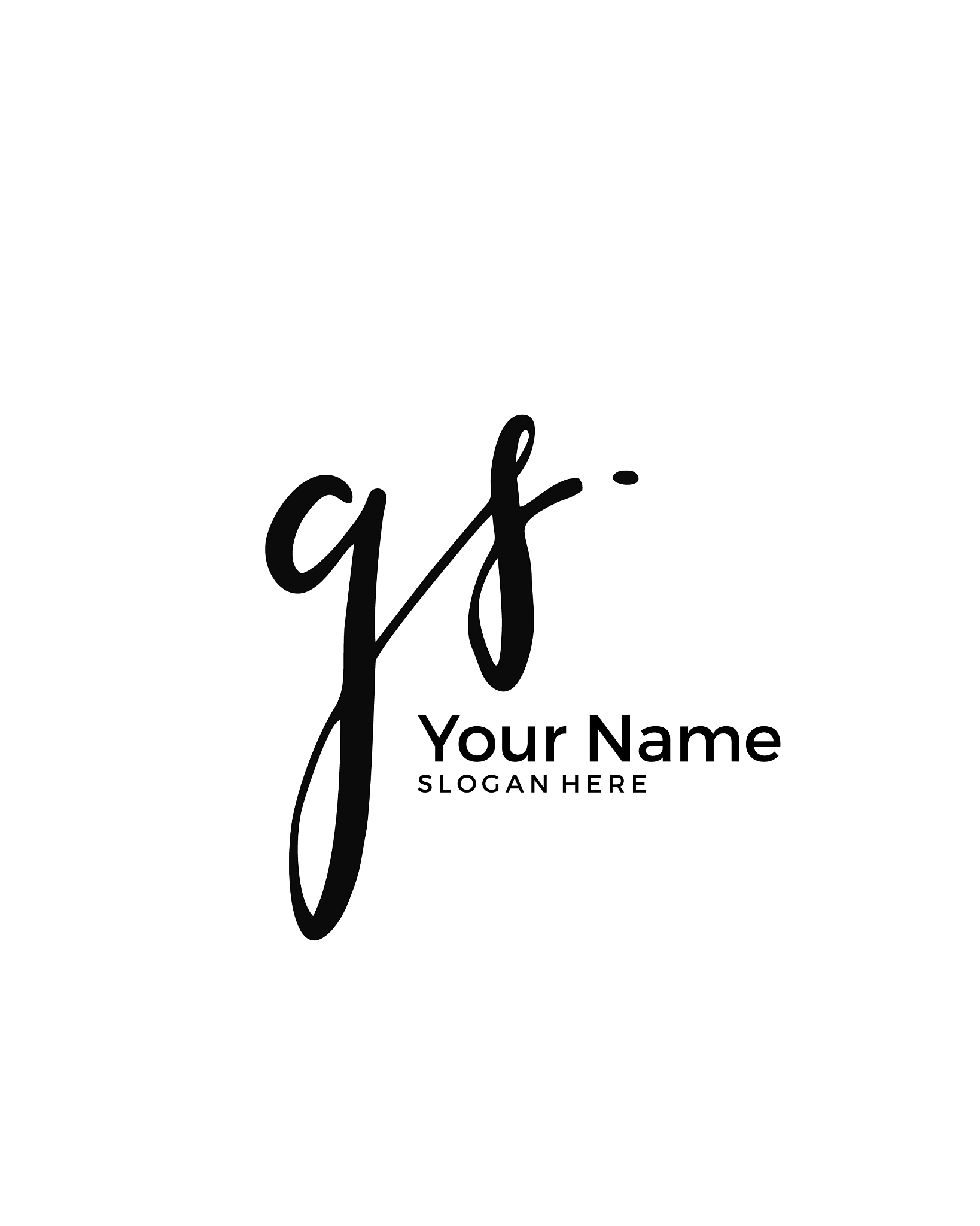 g s gs initial logo signature handwriting