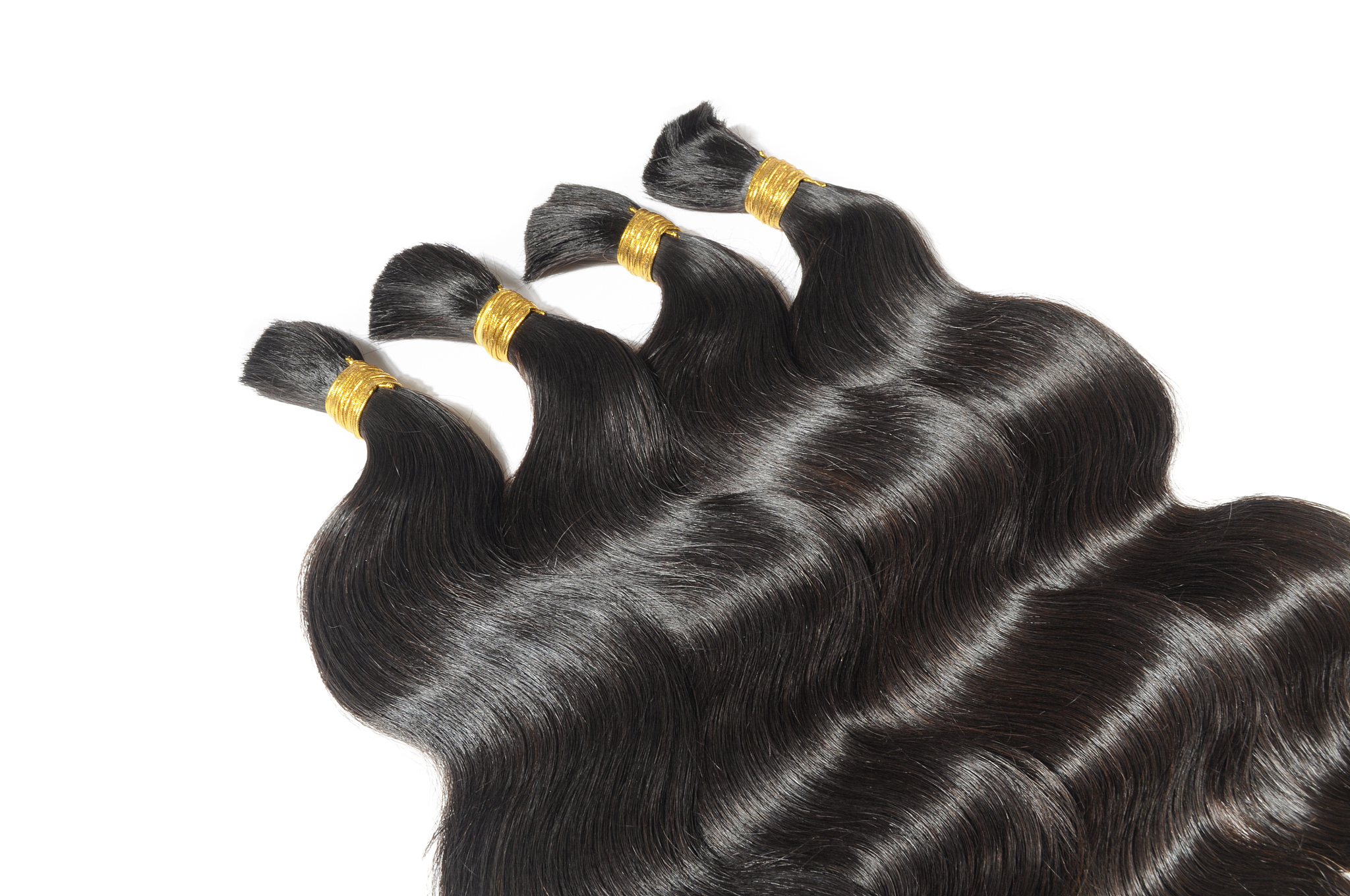 raw body wavy black human hair material