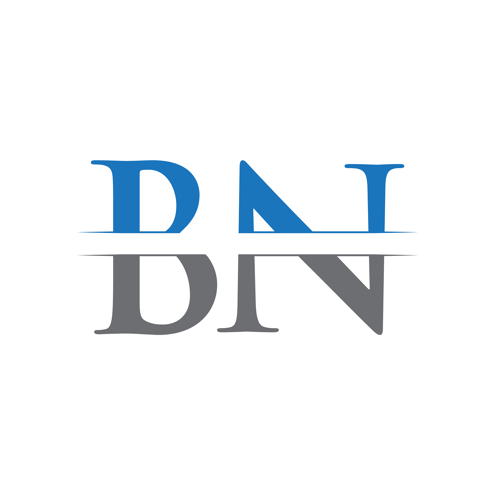 initial bn letter logo with creative modern