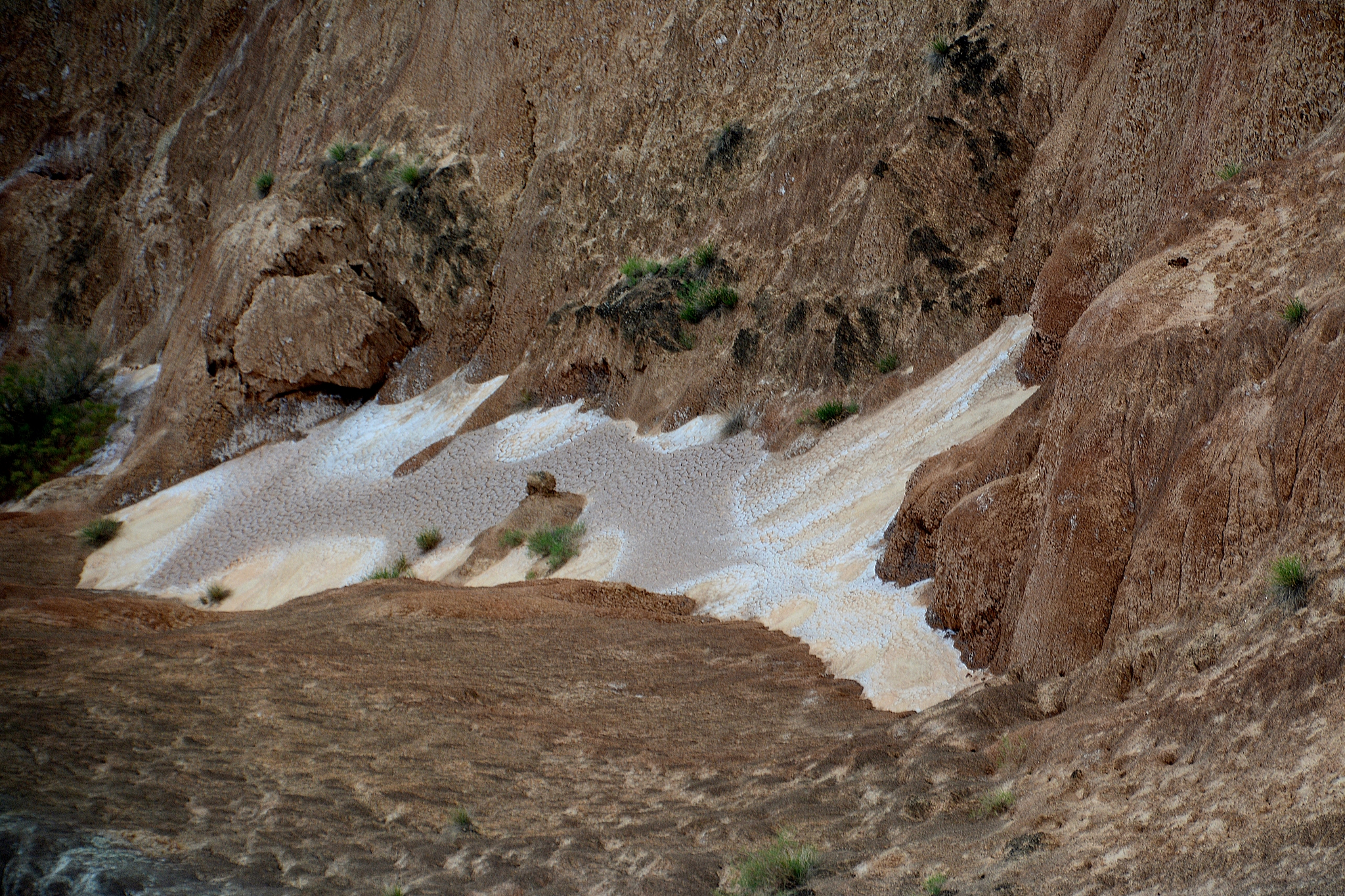 salt crust at danxia landform geological park, zhangye, gansu, c