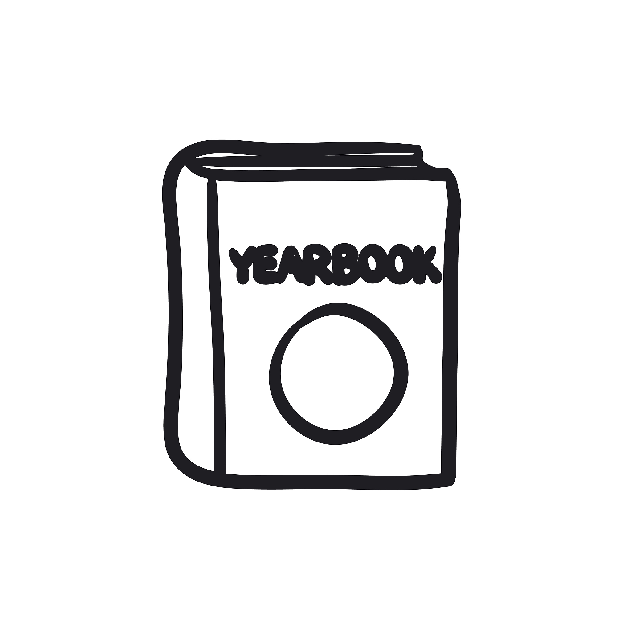 yearbook sketch icon