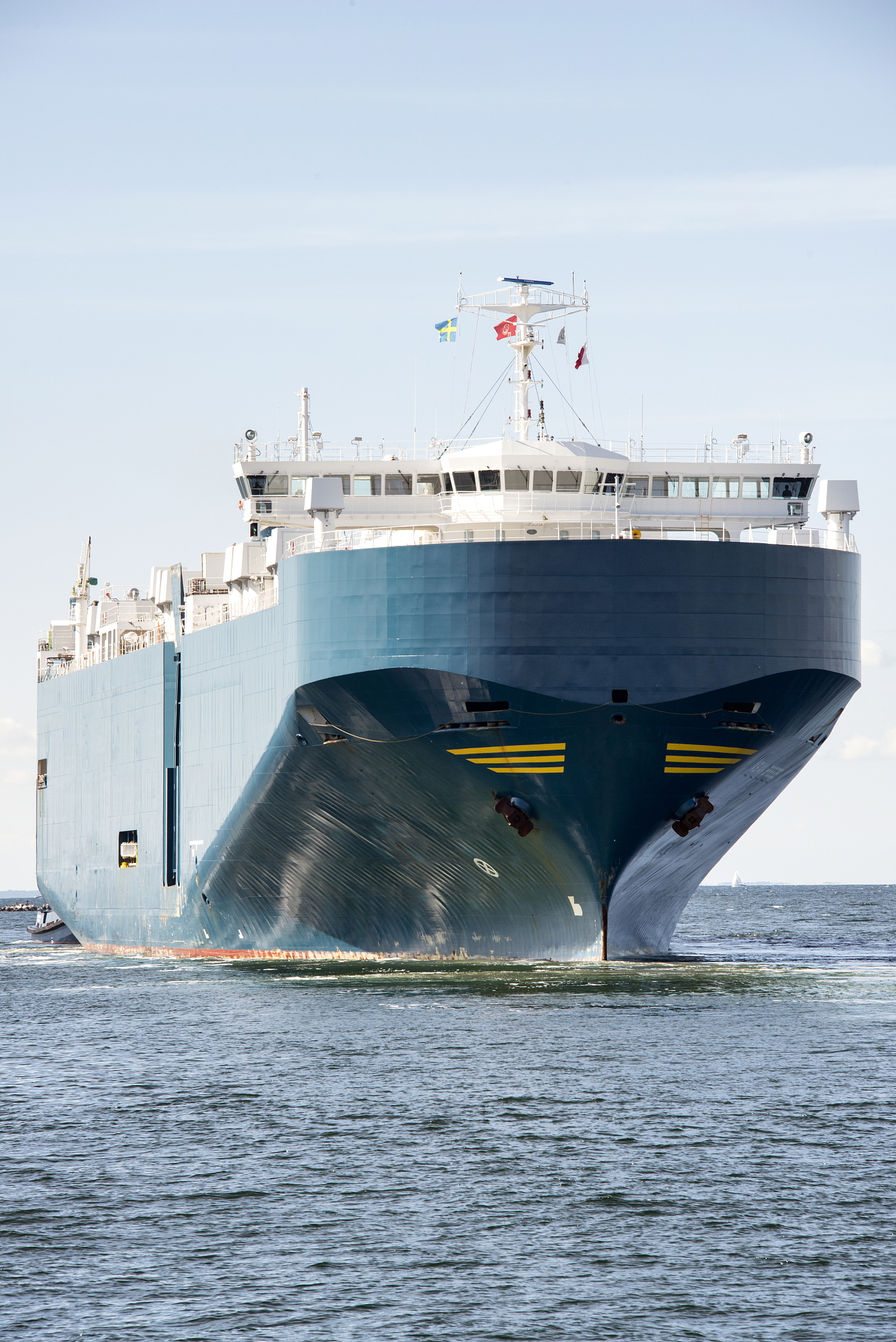 big cargo ship on sunny day