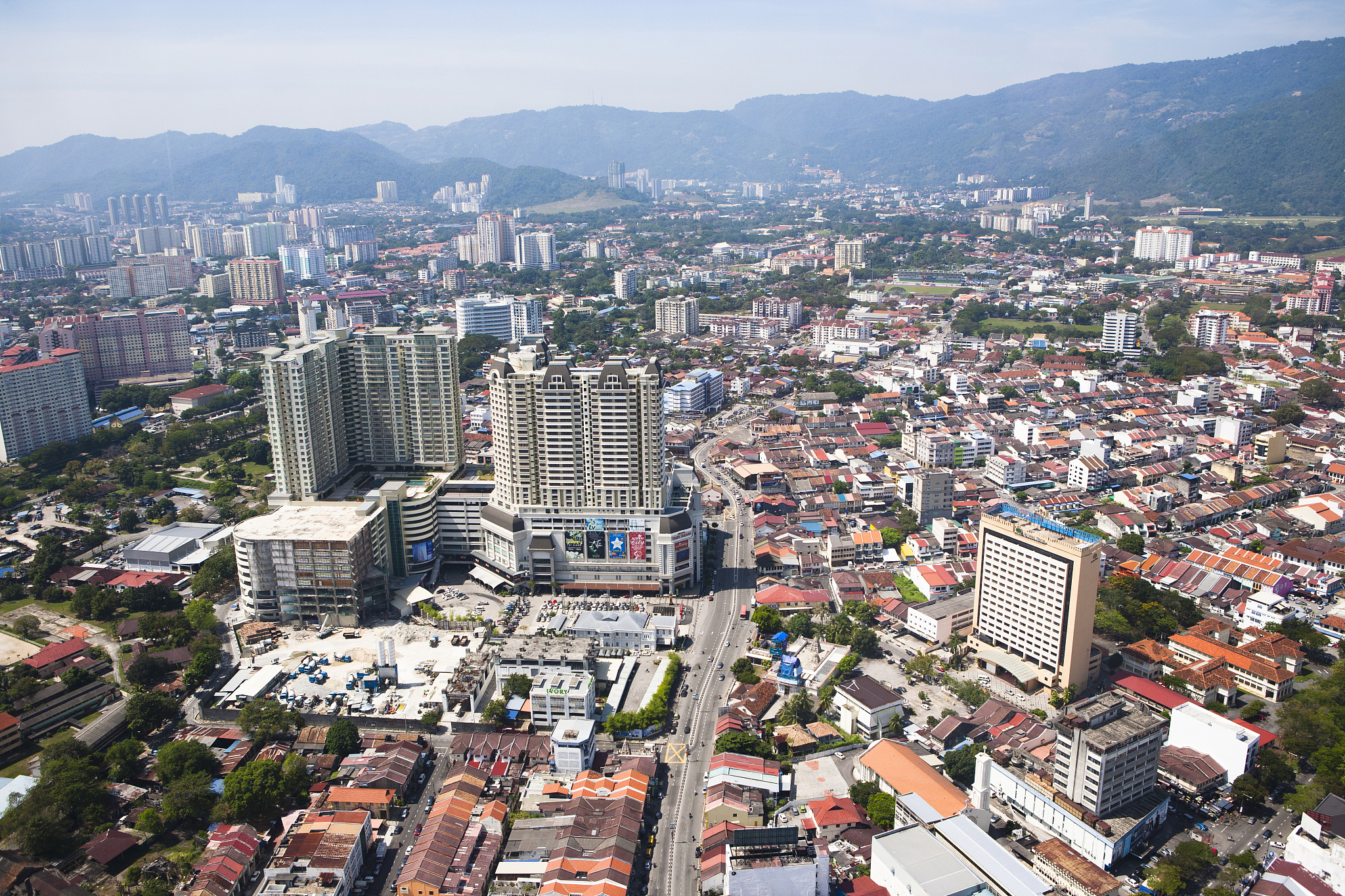 aerial of city.
