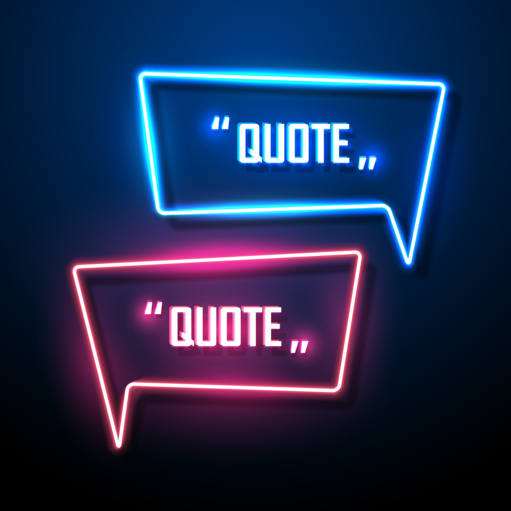 neon sign speech bubble