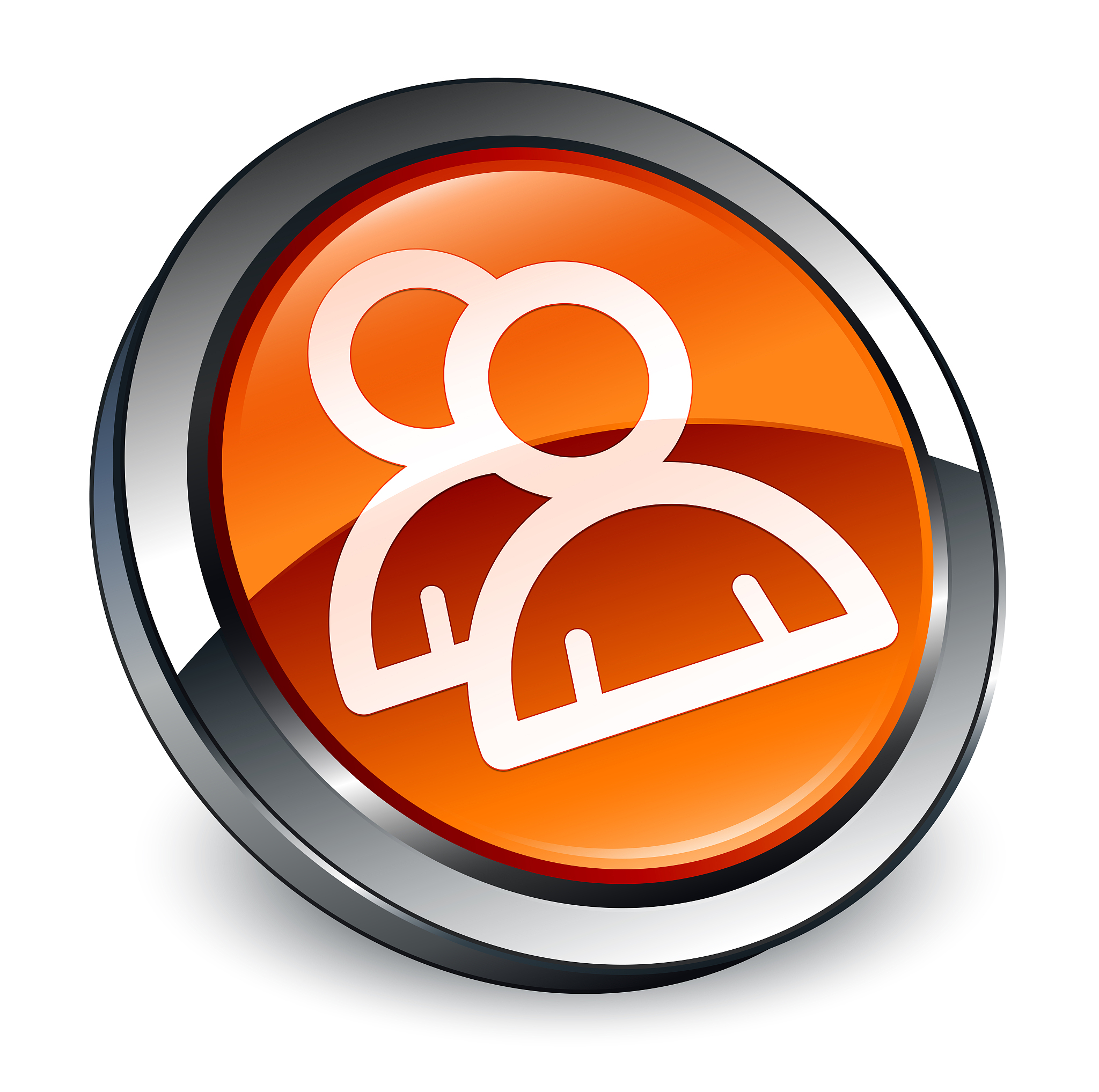 group icon 3d brown round button