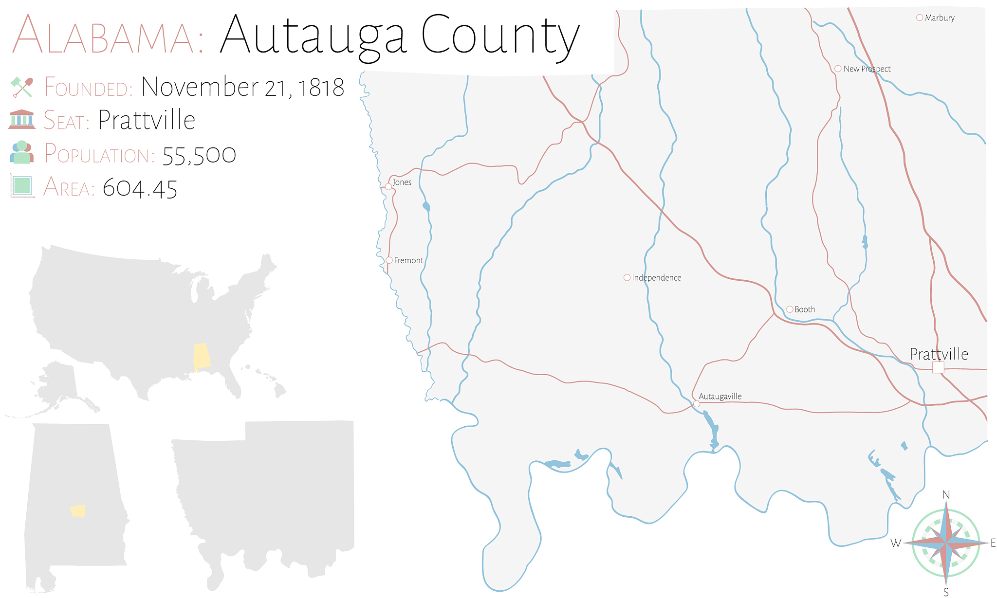map autauga county in alabama