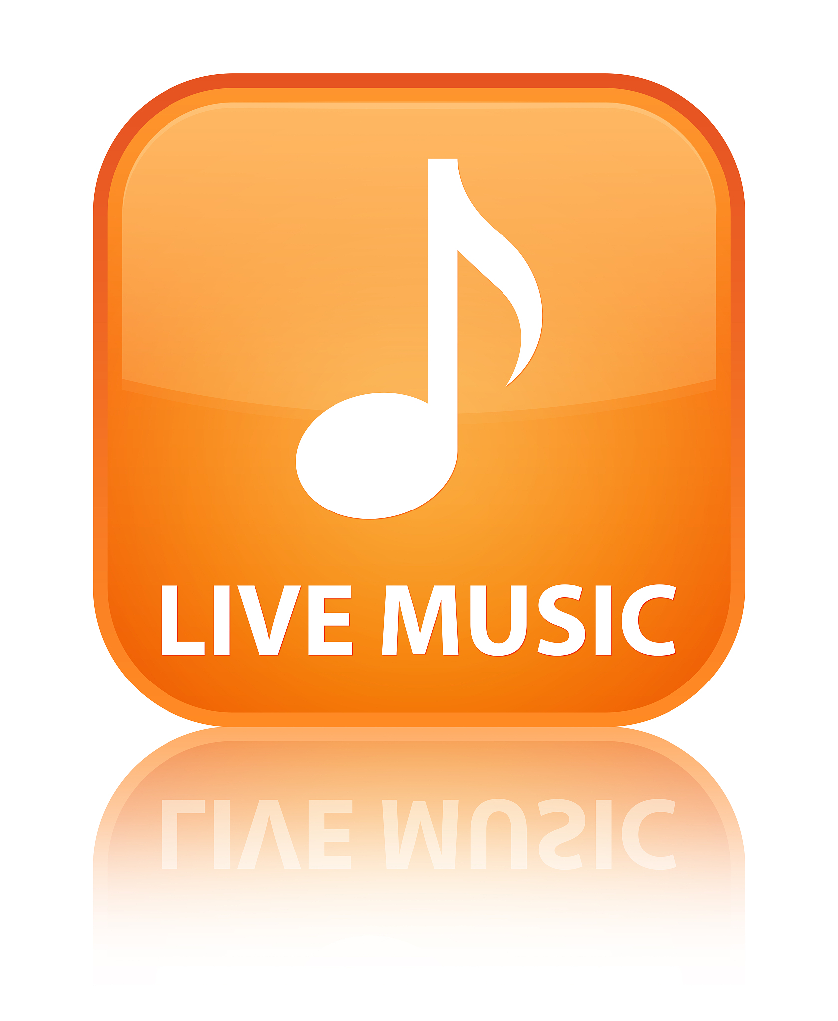 live music special orange square button