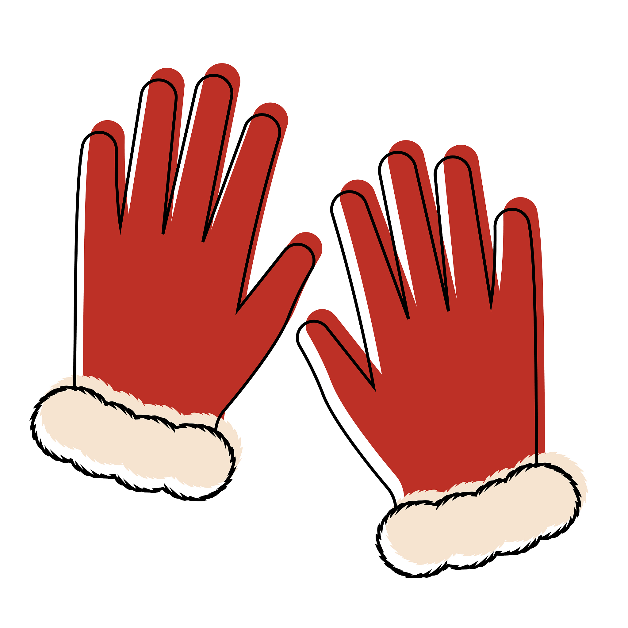 isolated winter gloves