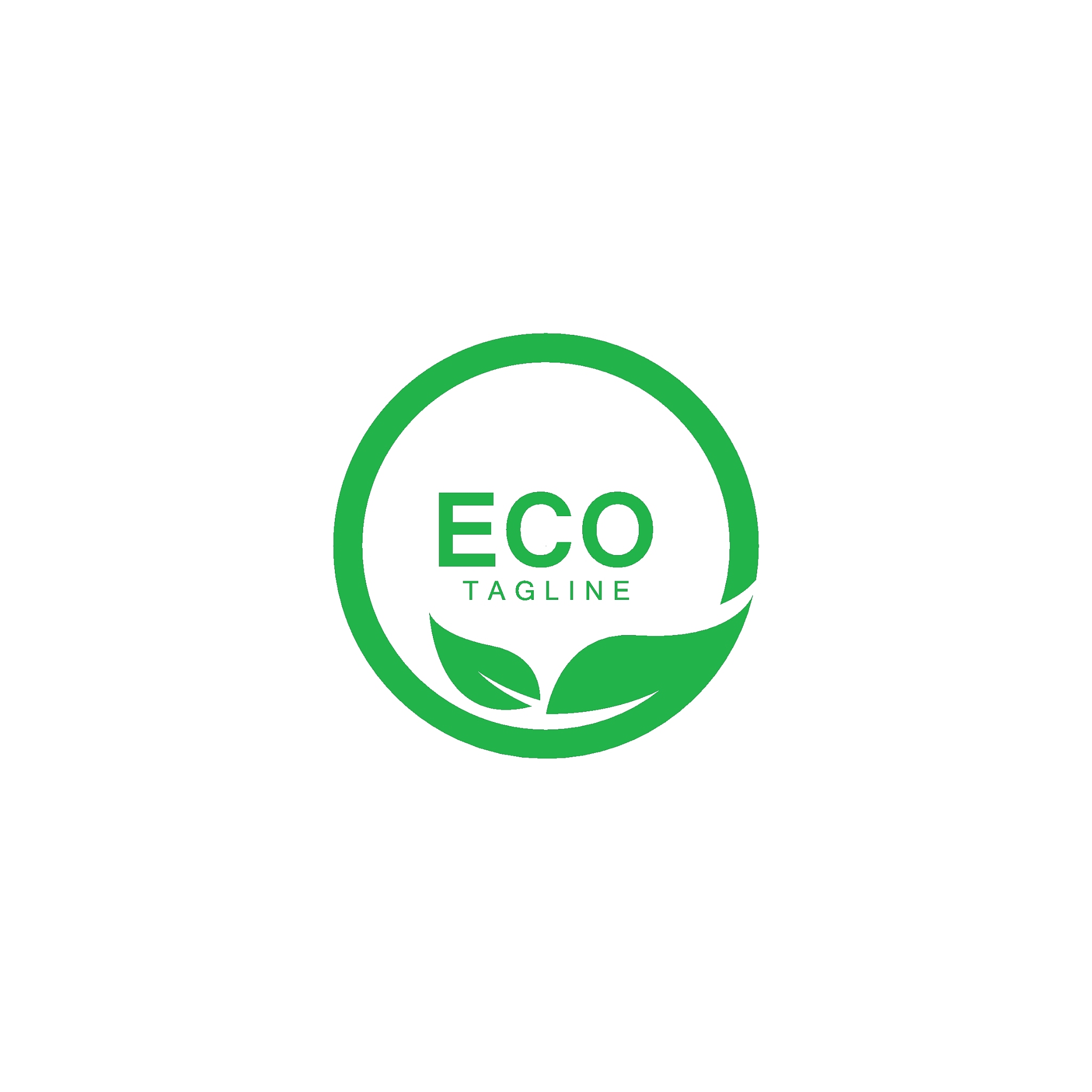 eco tree leaf logo template
