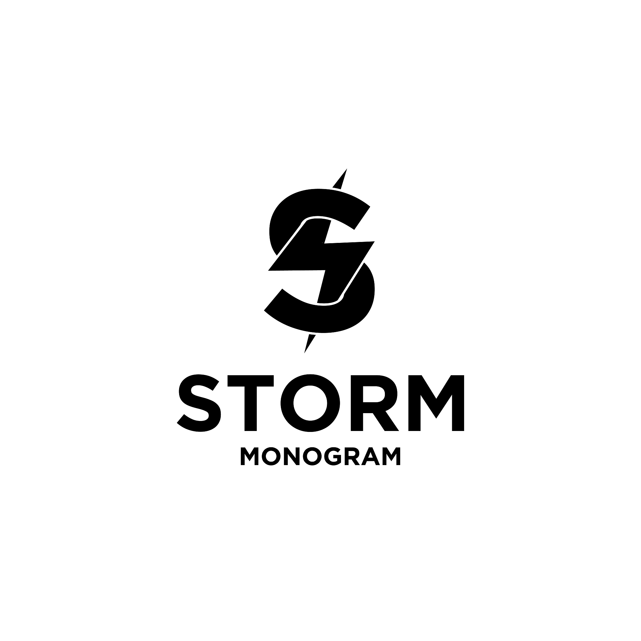 storm with initial s letter vector icon illustration design isol