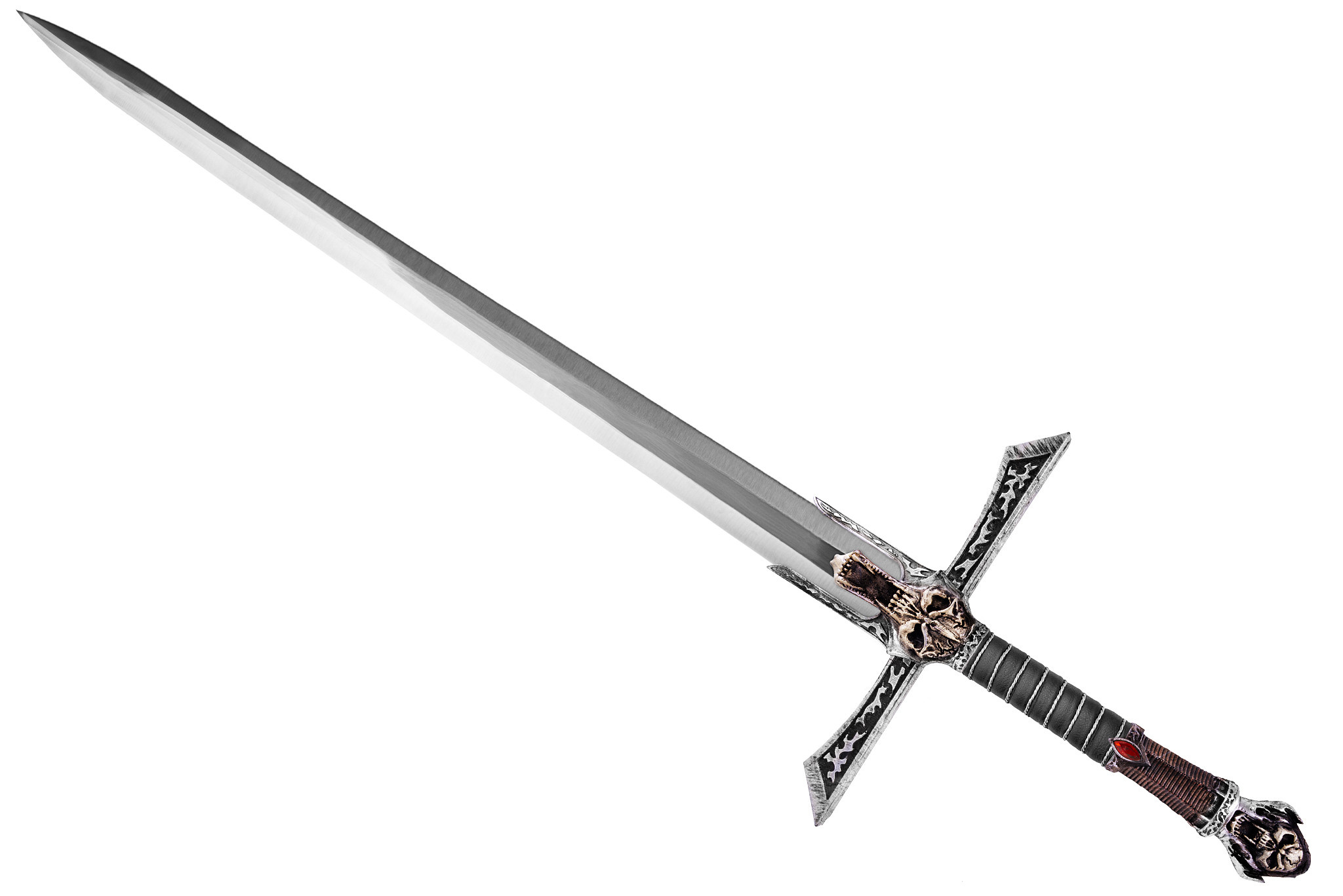 sword disposed by diagonal.