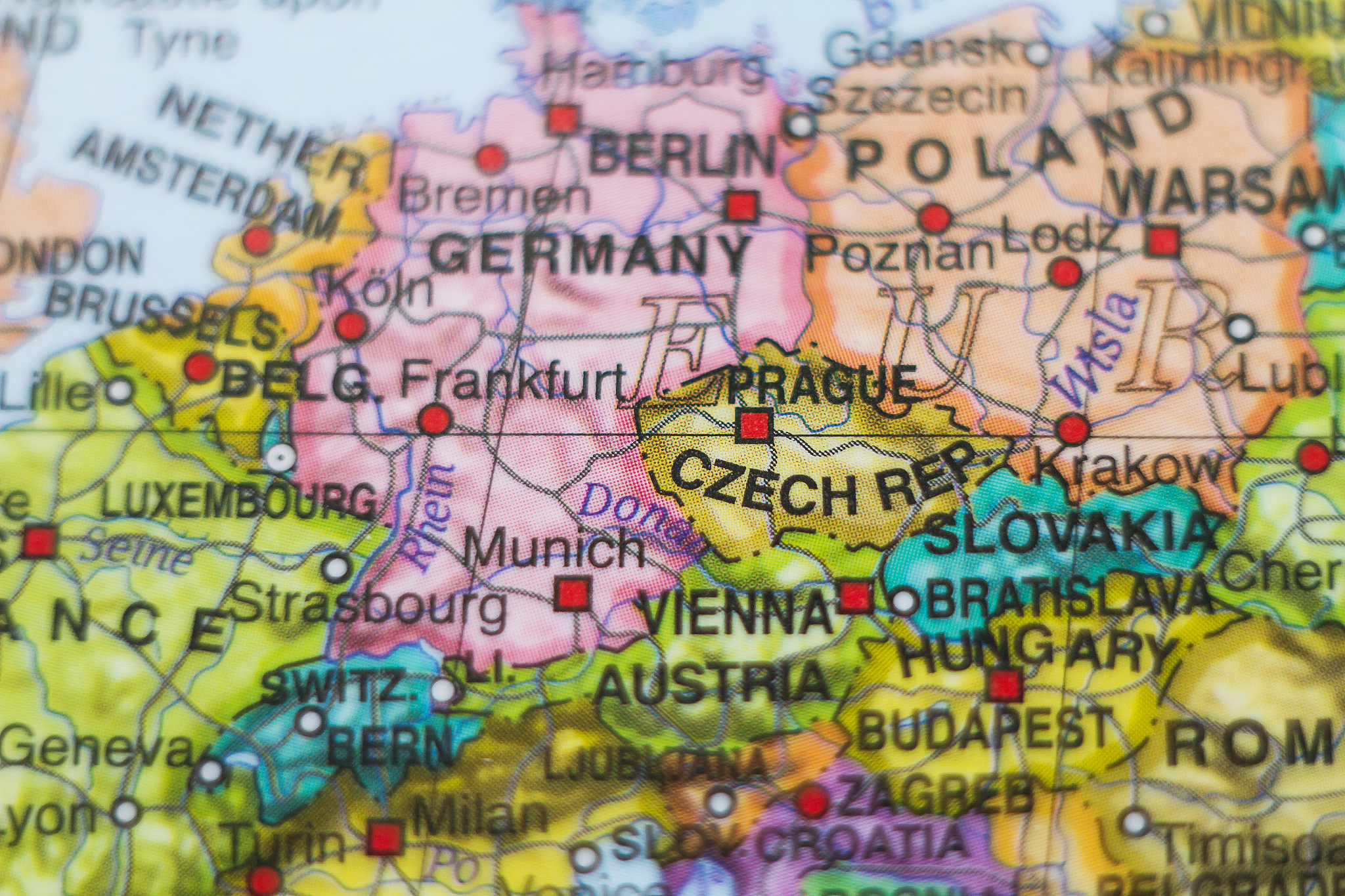 czech republic country map .