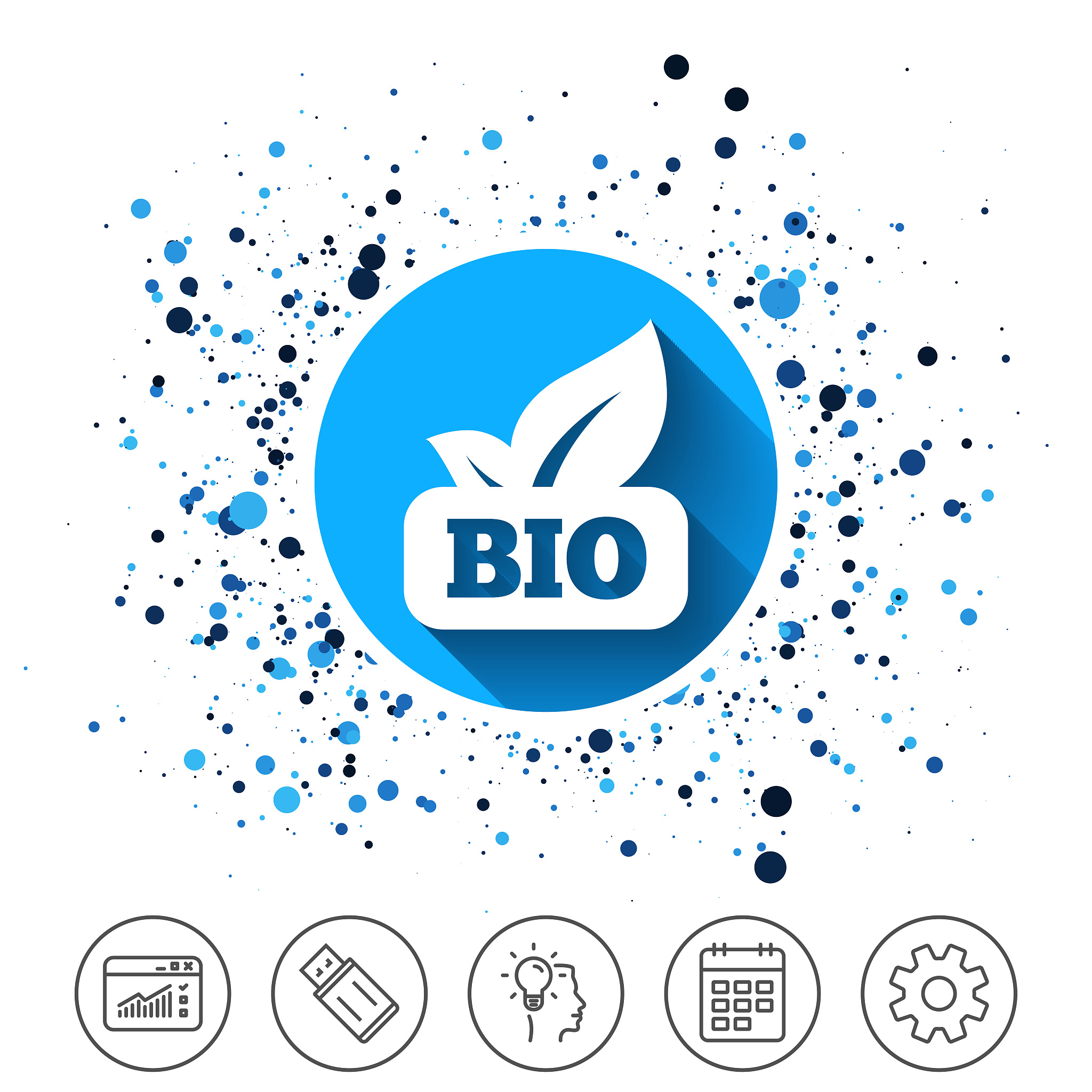 bio product sign icon. leaf symbol.