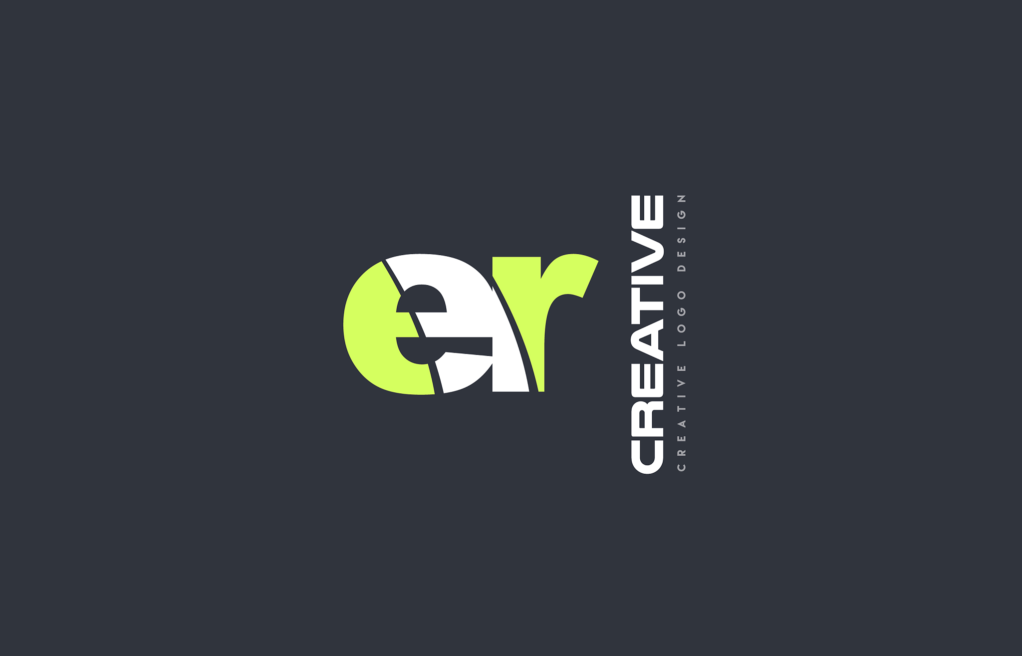 green letter er e r combination logo icon company