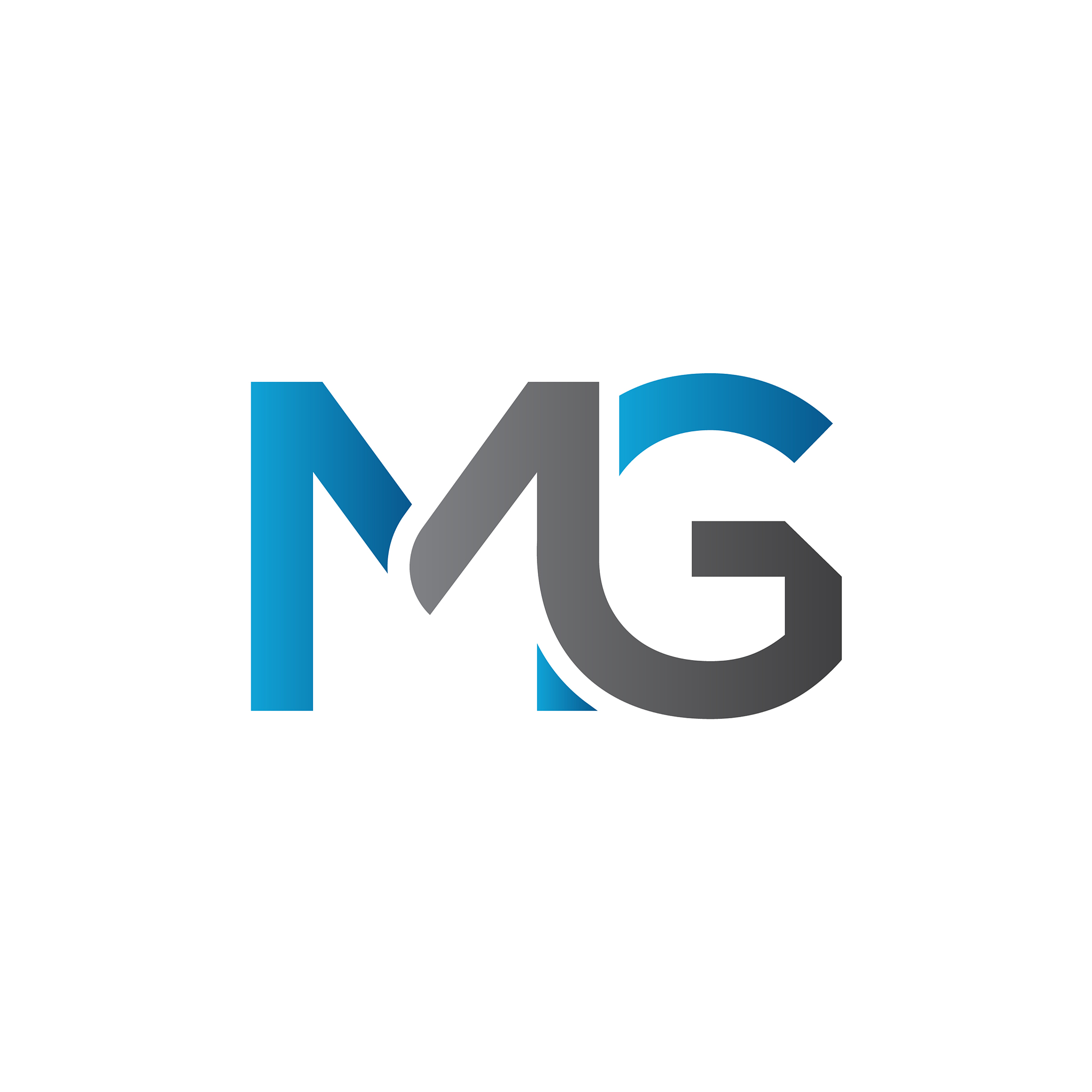 initial mg letter logo template abstract letter