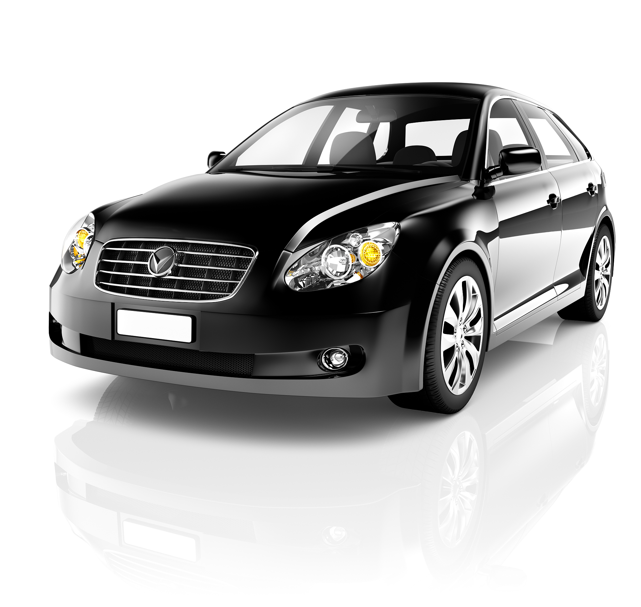 3d black sedan car