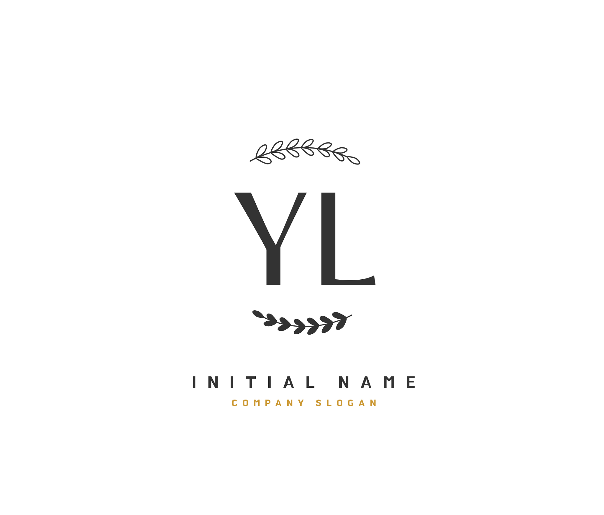y l yl beauty initial logo handwriting logo of