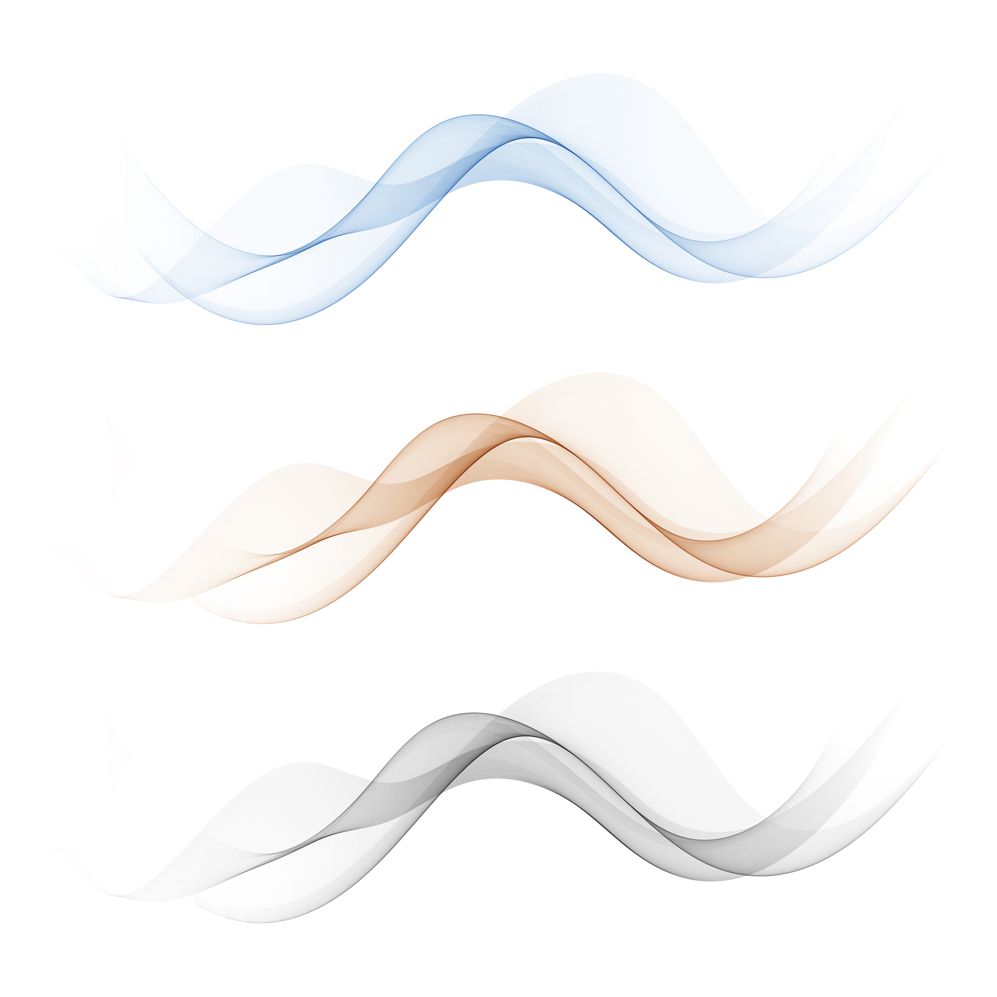 set abstract wave pattern transparent wave