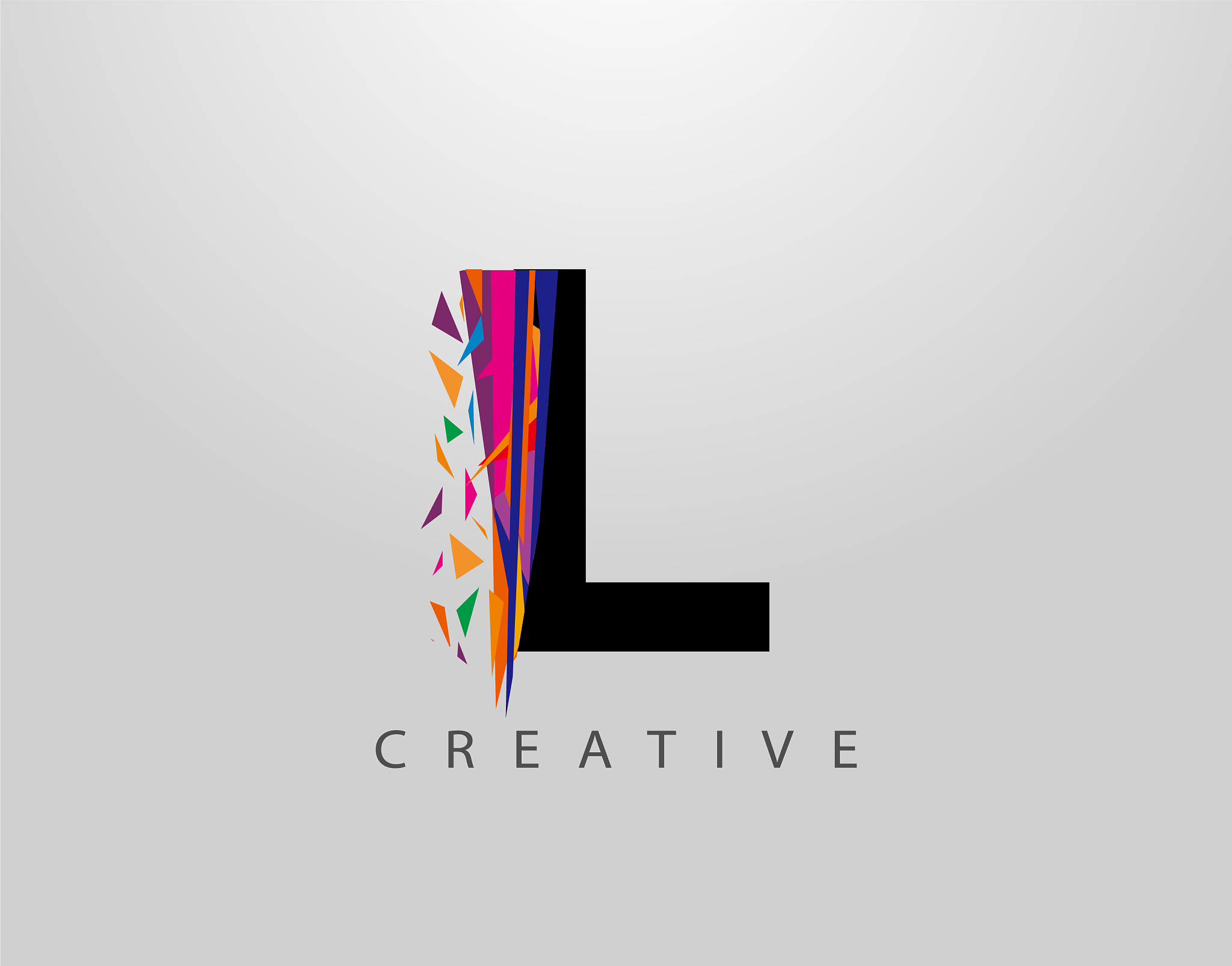creative letter l logo mosaic abstract l letter