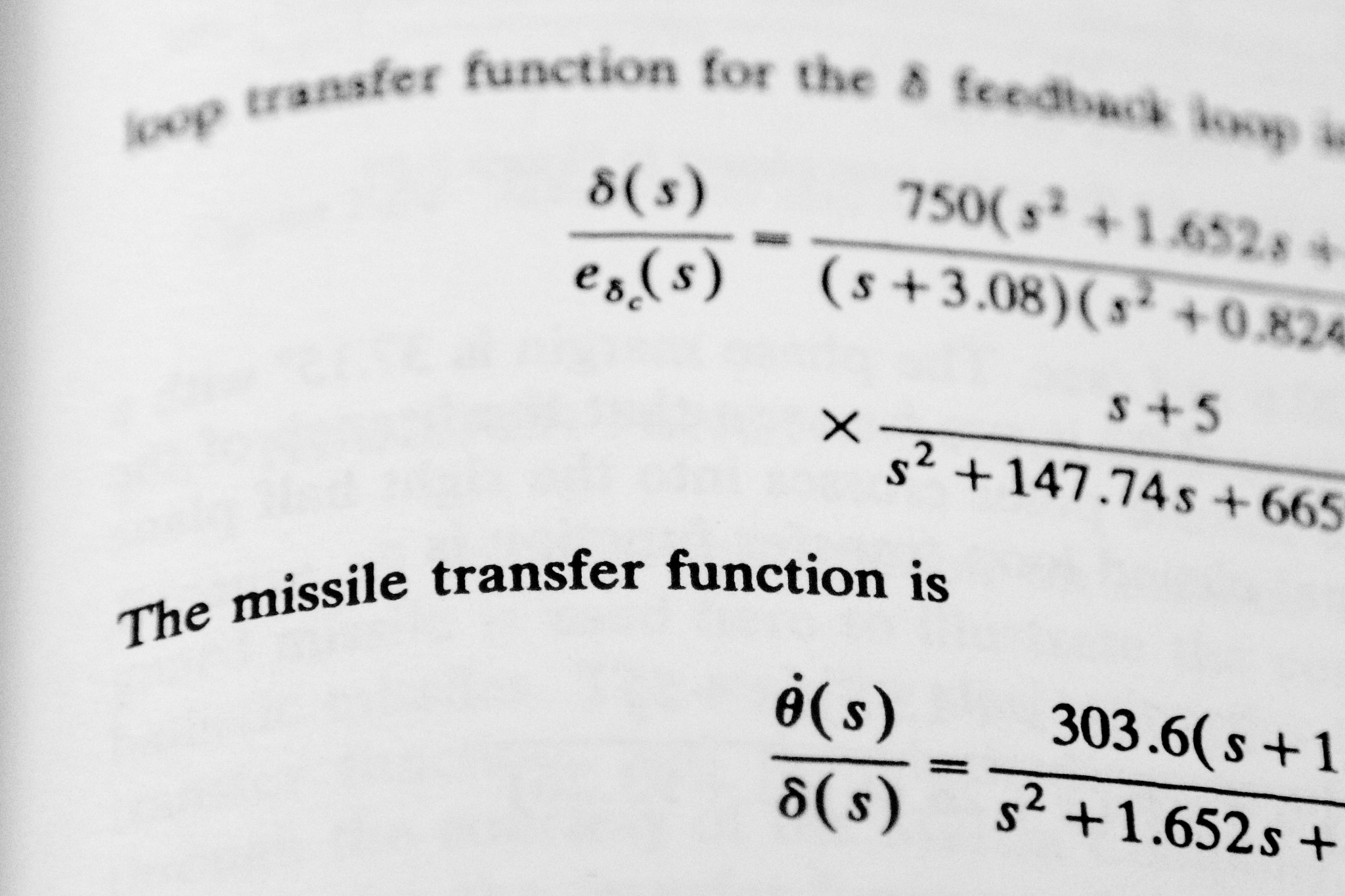 it's not rocket science - missile transfer function