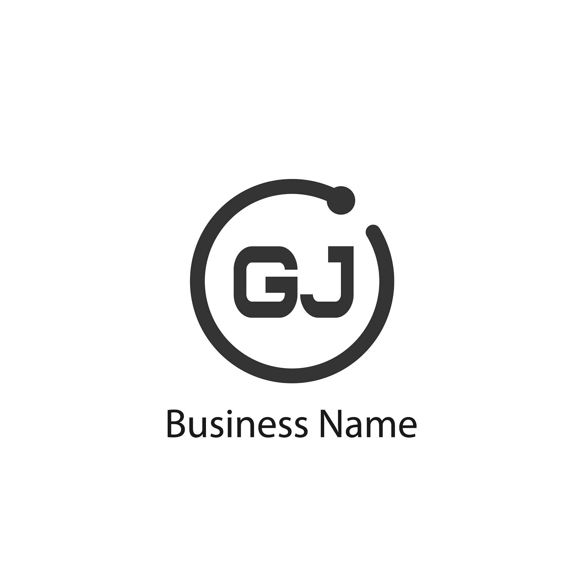 initial letter gj logo template design