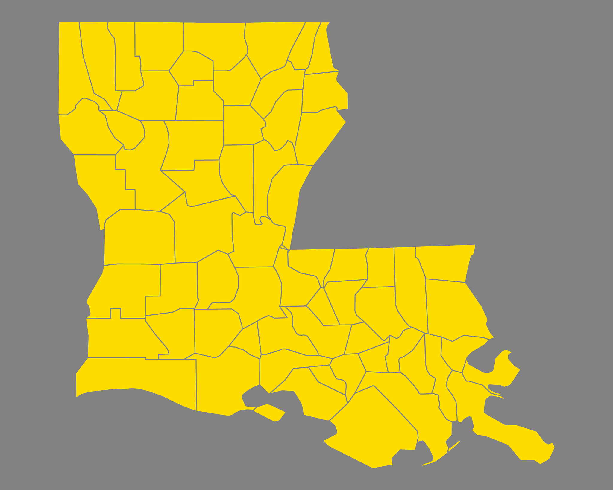 map of louisiana
