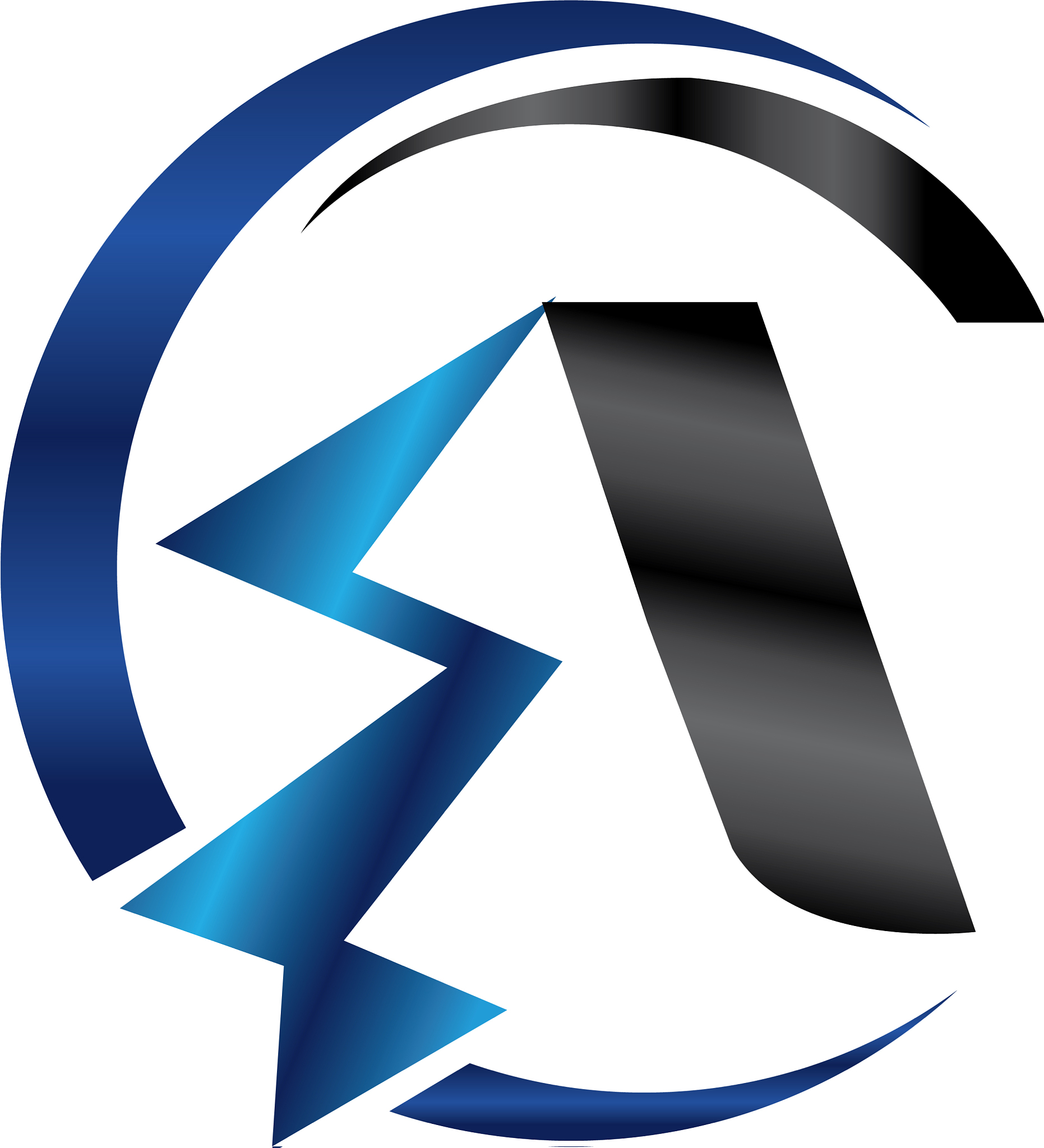 logo modern flash with type a