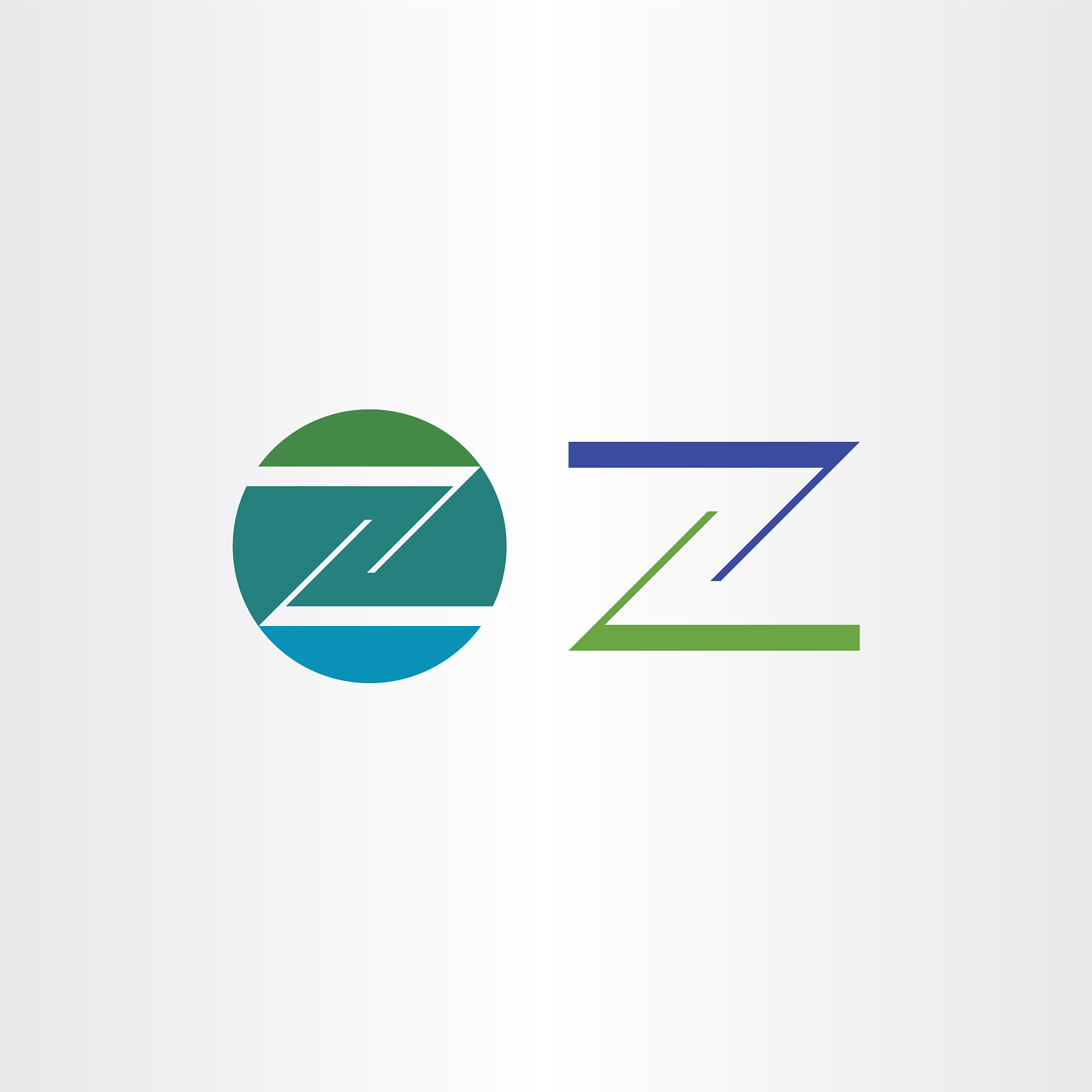 logo letter z icon green blue sign